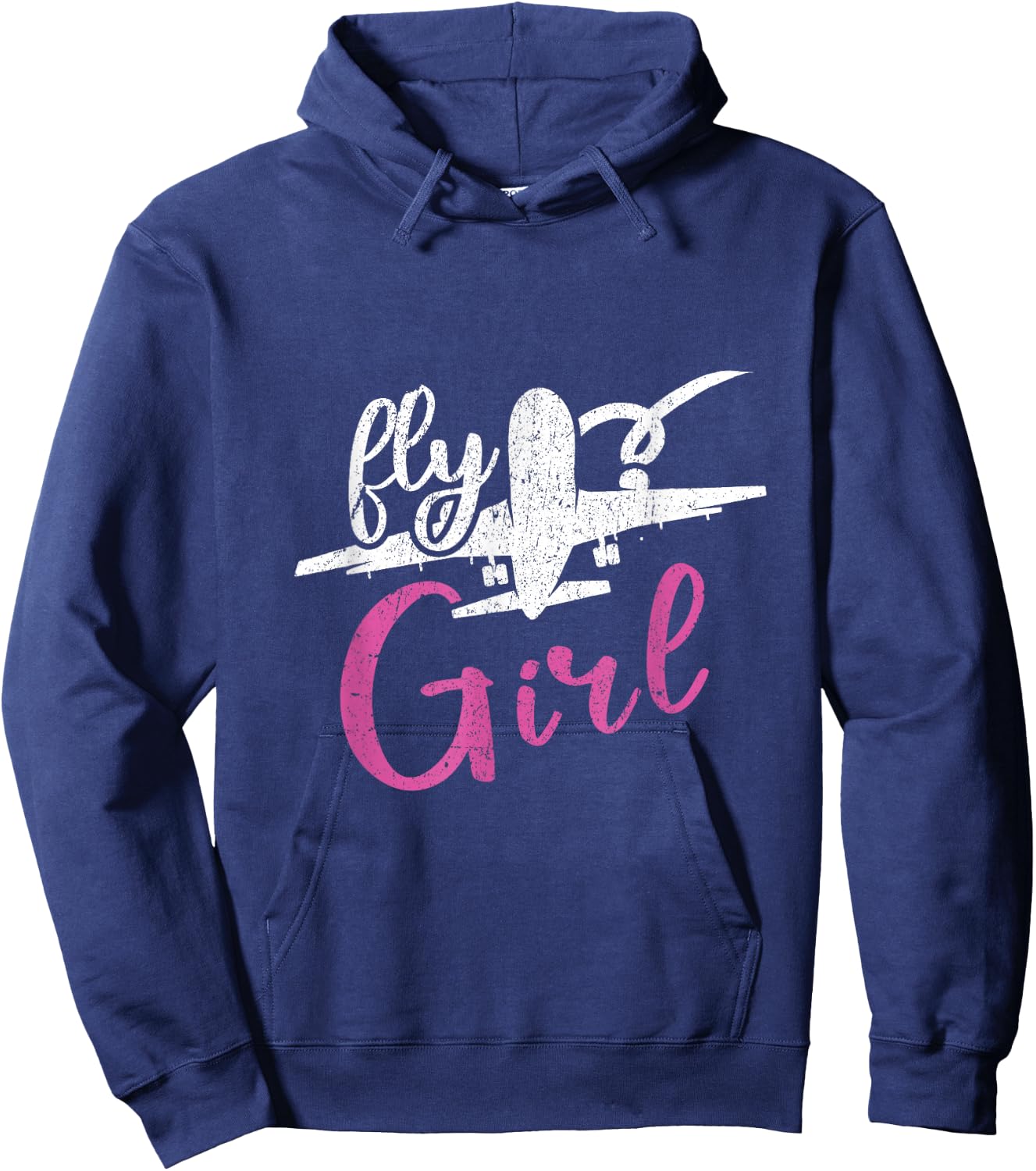 Women's Airplane Aviation Lover Aircraft Fly Girl Hoodie - Hoodie | Navy