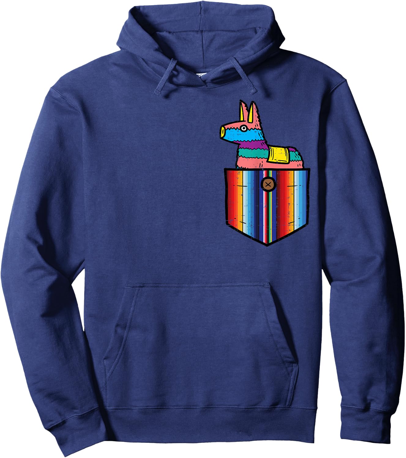 Pocket Pinata Serape Cinco De Mayo Mexican Fiesta Party Kids Hoodie - Hoodie | Navy