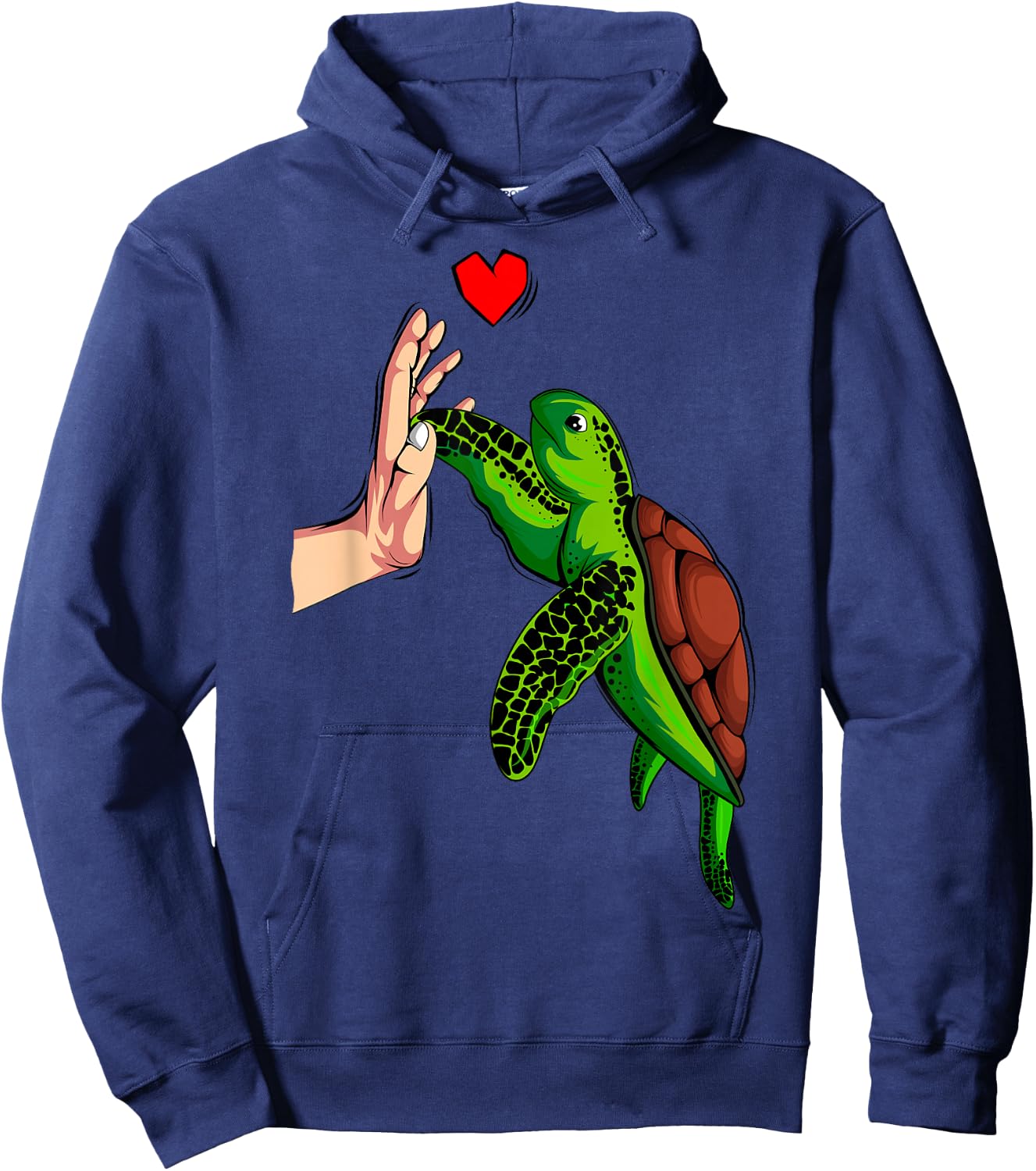 Turtles Love Children Girls Ladies Turtle Hoodie - Hoodie | Navy