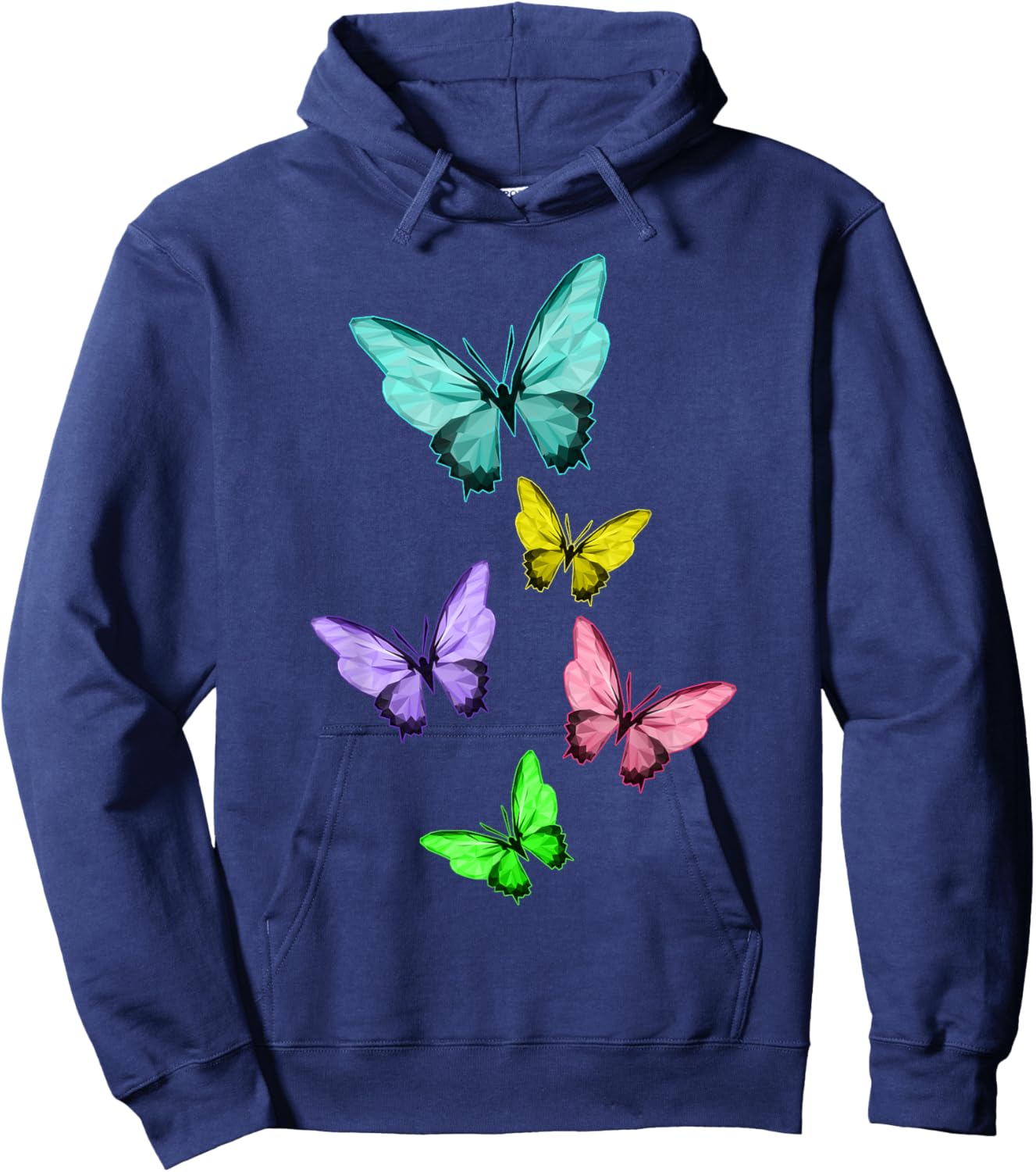 Colorful Butterflies Shirt Nature Monarch Butterfly Lover Hoodie - Hoodie | Navy