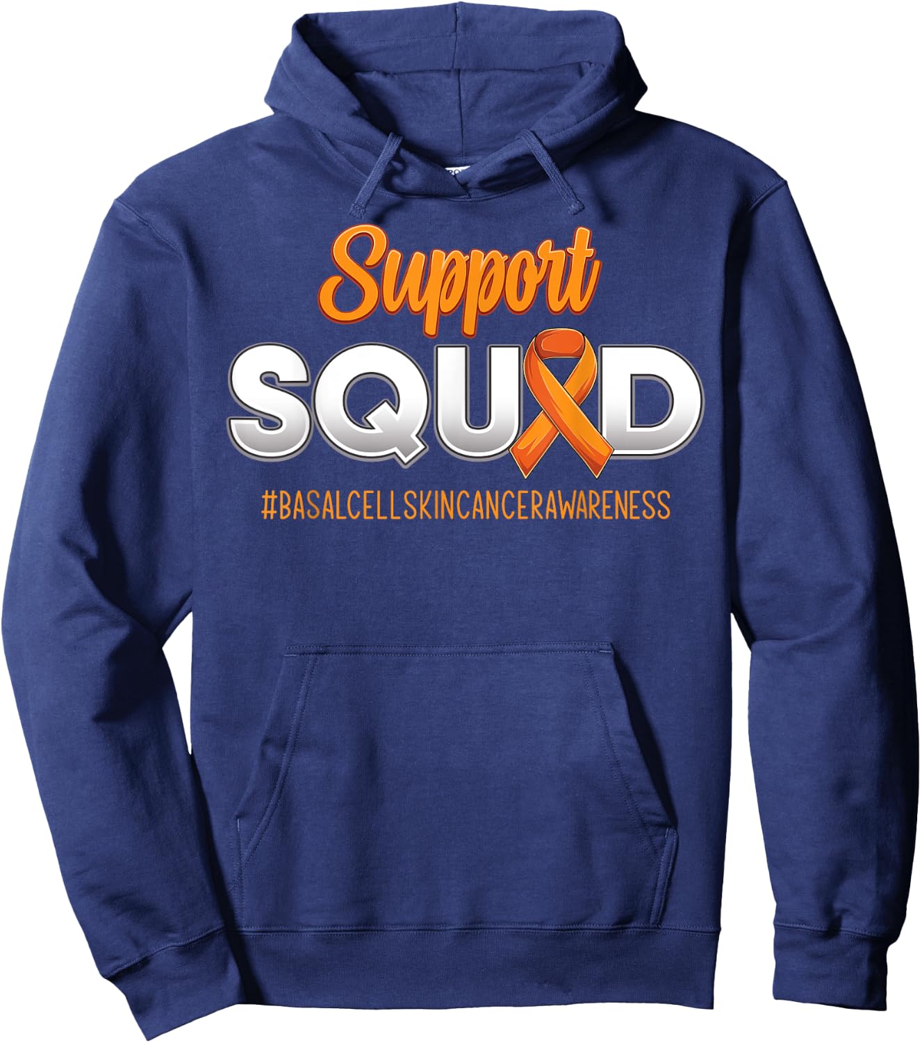 Support Squad Basal Cell Skin Cancer Awareness Women Hoodie - Hoodie | Navy