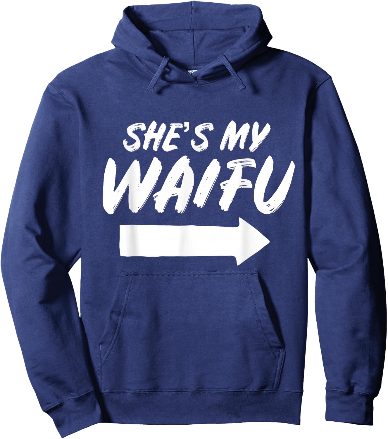 Matching Couples Anime Boyfriend She's My Waifu Shirt Hoodie - Hoodie | Navy
