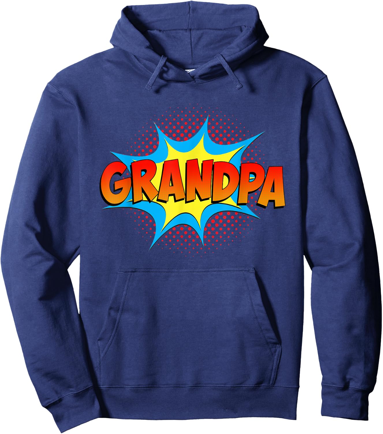 Grandpa is a Superhero Funny Comic Book Themed Cool Grandpa Hoodie - Hoodie | Navy
