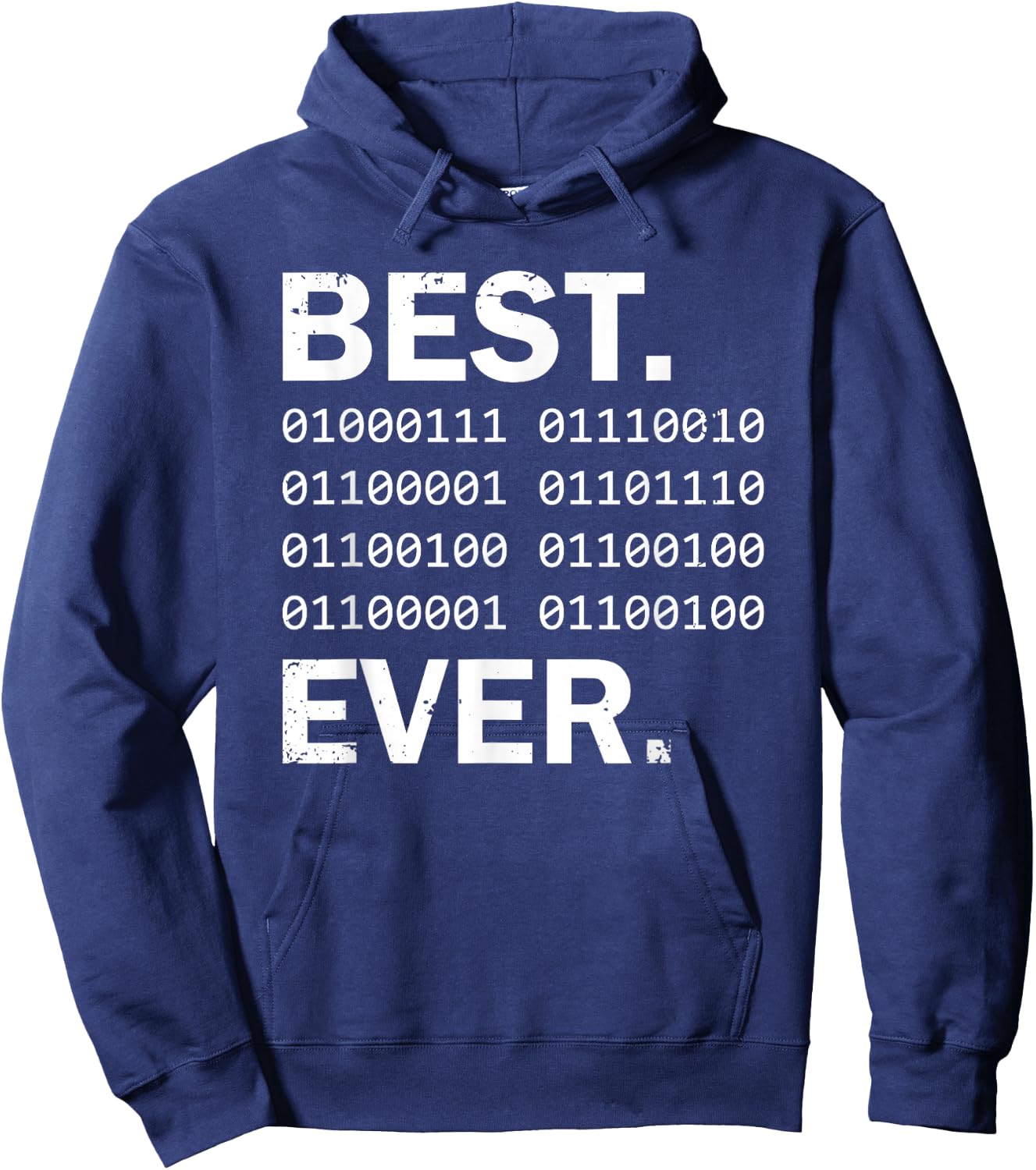 Best Granddad Ever in binary code. Funny GrandPa coding Hoodie - Hoodie | Navy