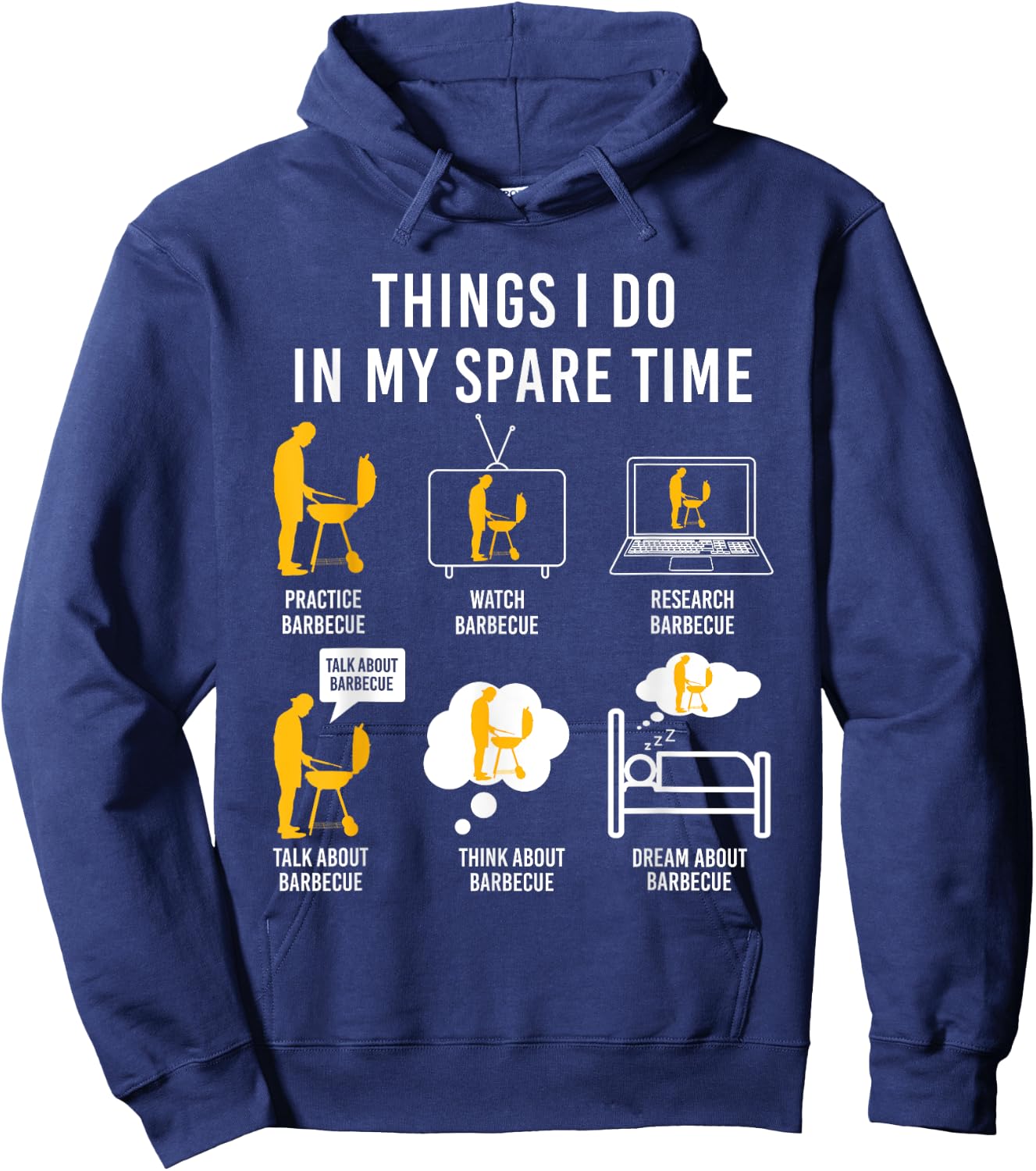 Barbecue Grilling Party Things I Do In My Spare Time BBQ Hoodie - Hoodie | Navy