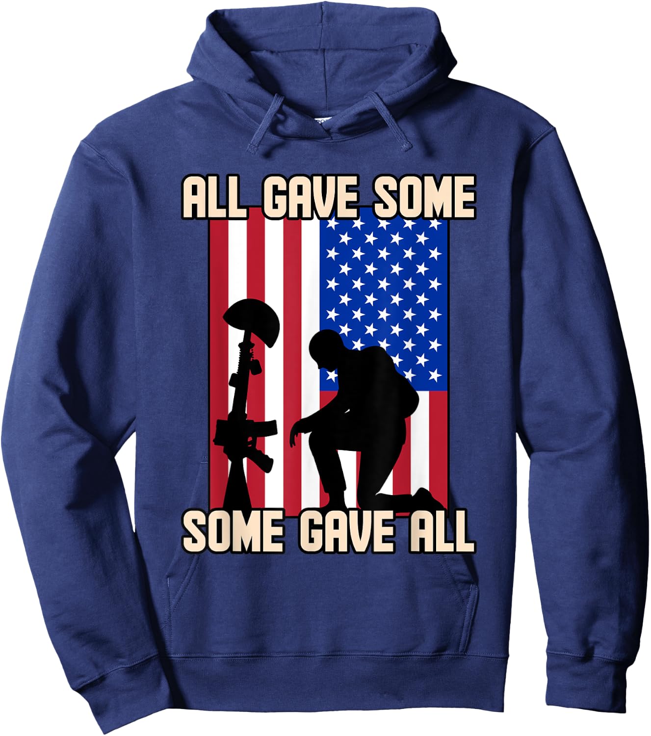 All Gave Some USA Flag Some Gave All Memorial Day Graphic Women Kids Men Hoodie - Hoodie | Navy