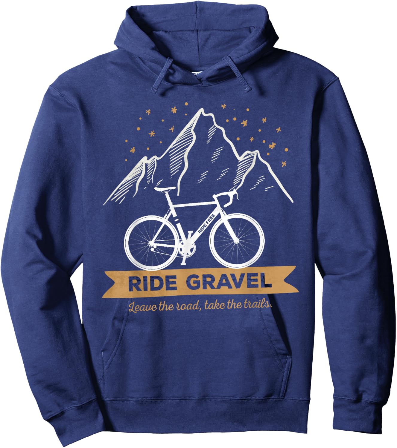 Gravel Bike Leave The Roads Take The Trail for Bikepacking Hoodie - Hoodie | Navy