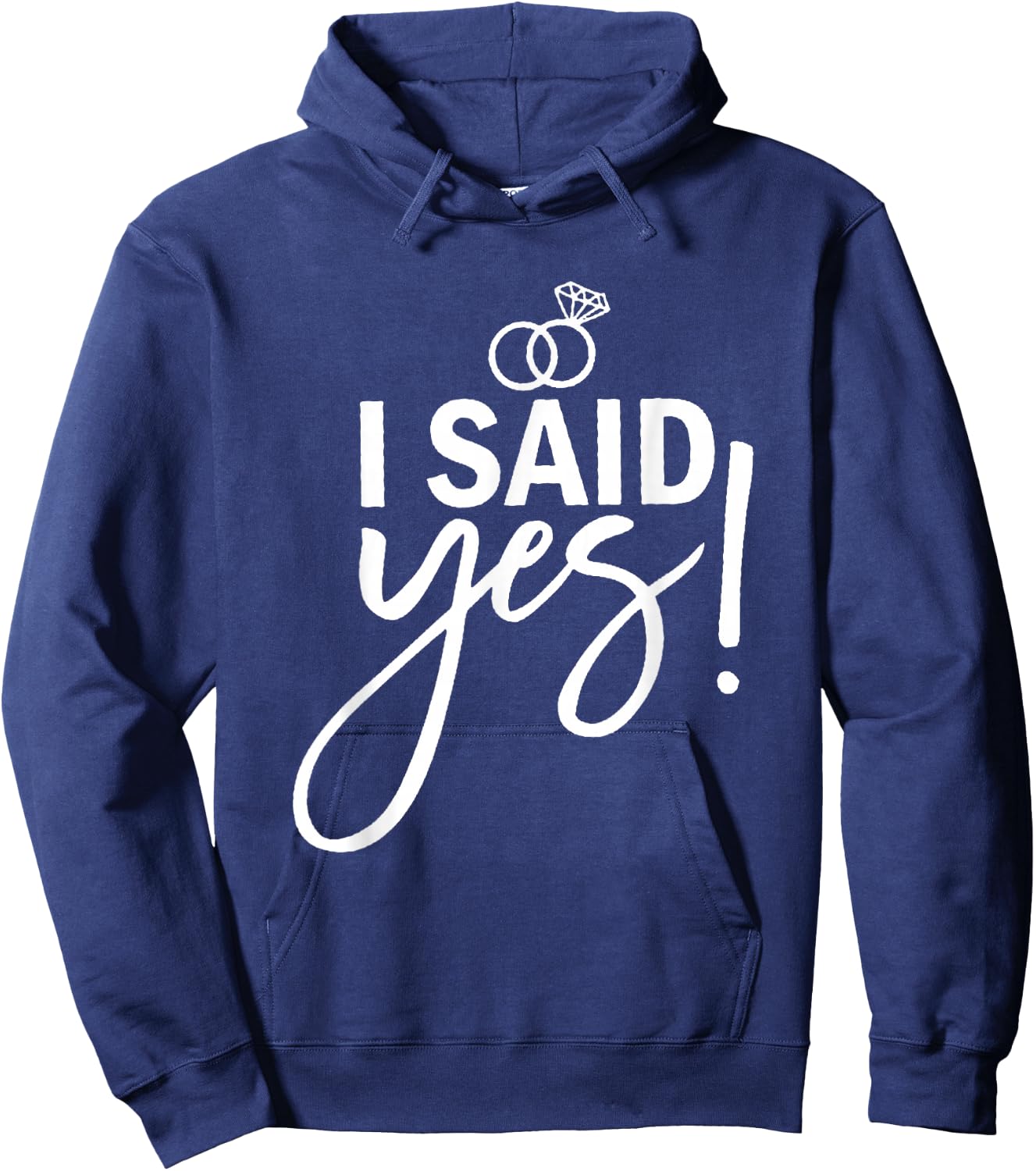 I Asked and I Said Yes Engagement Proposal Hoodie - Hoodie | Navy