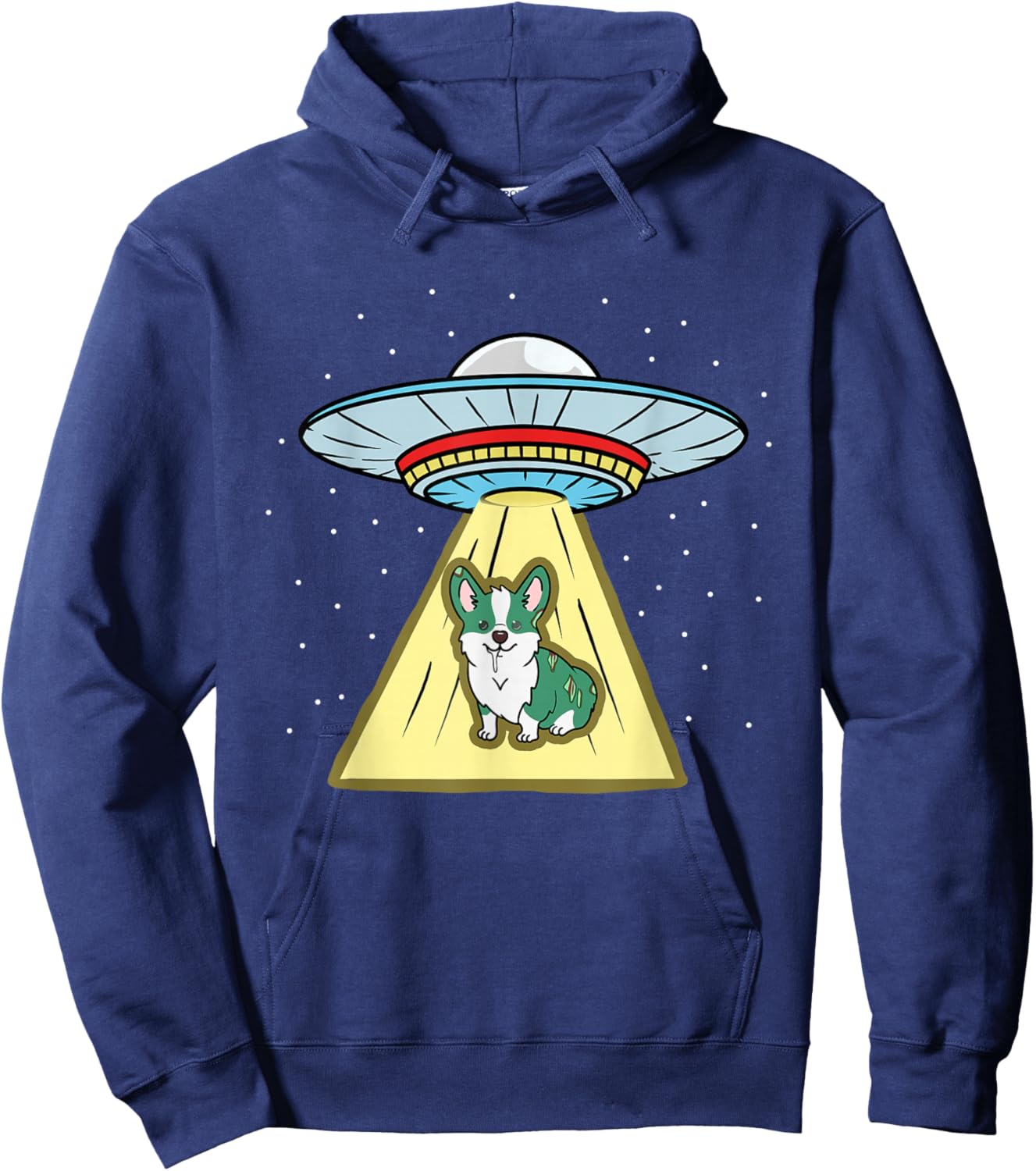 Corgi Zombie Ufo Abduction Hoodie - Hoodie | Navy