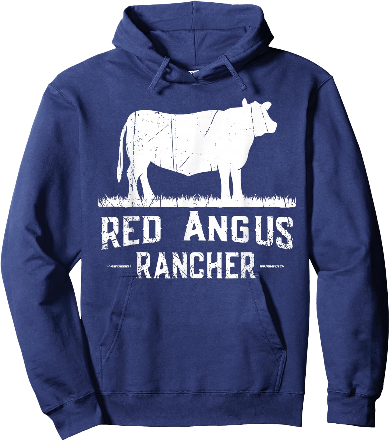 Cow Farmer - Red Angus Rancher Hoodie - Hoodie | Navy