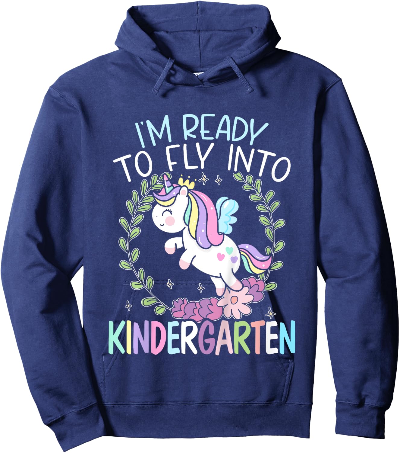 Kids I'm Ready To Fly Into Kindergarten First Day Of School Hoodie - Hoodie | Navy