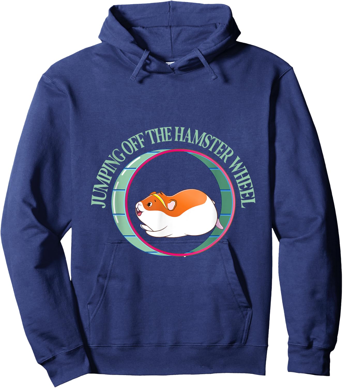 Jumping Off The Hamster Wheel - Hamsters Hoodie - Hoodie | Navy