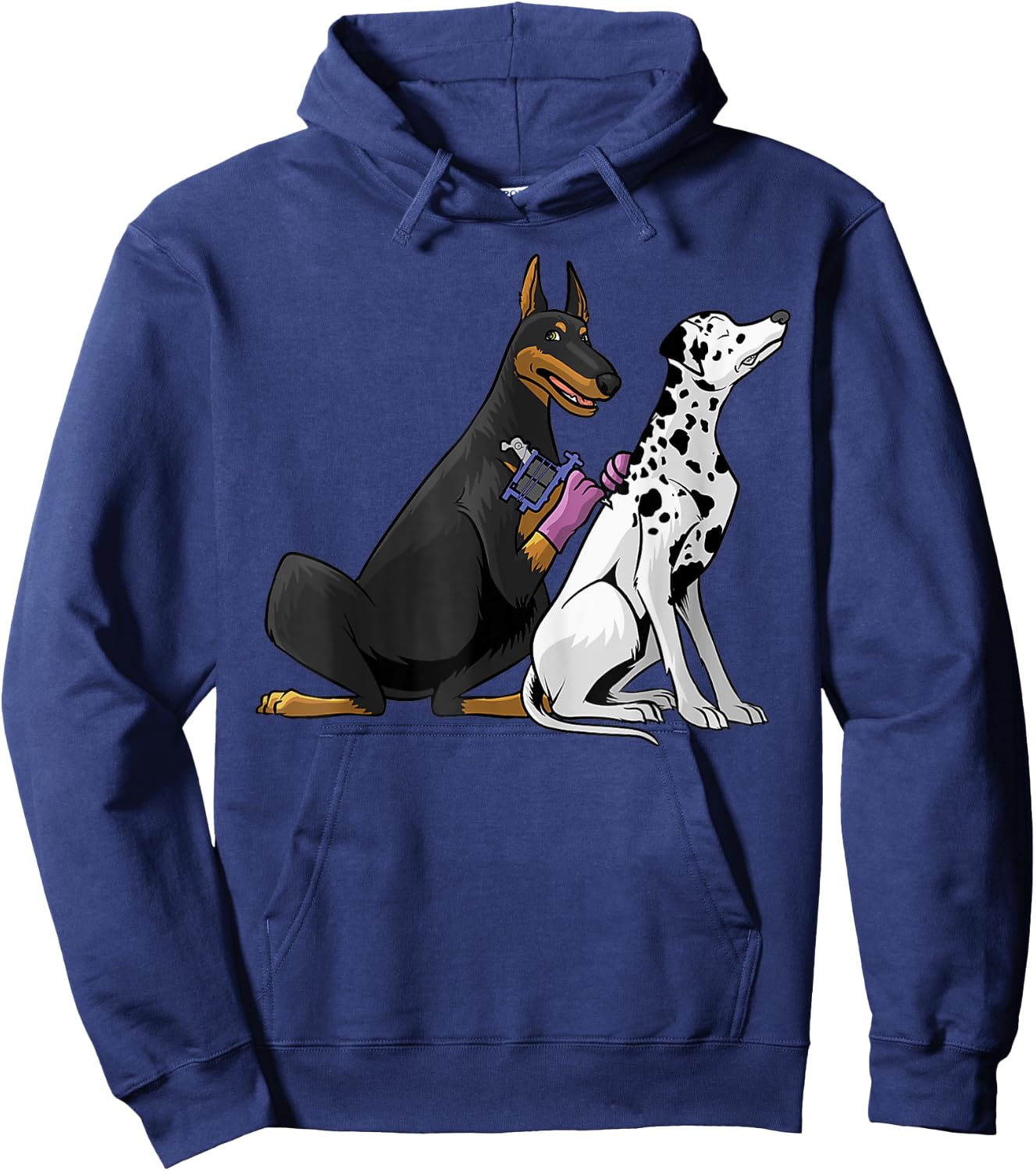 Dalmatian Doberman Dog Cool Tattoo Artist Gifts Tattooist Hoodie - Hoodie | Navy