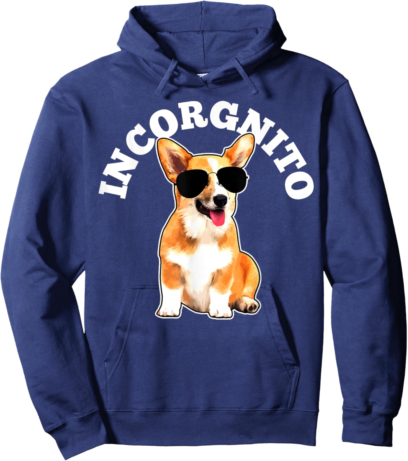 Corgi Incorgnito Dog Funny Gift Men Women Girls Kids Hoodie - Hoodie | Navy