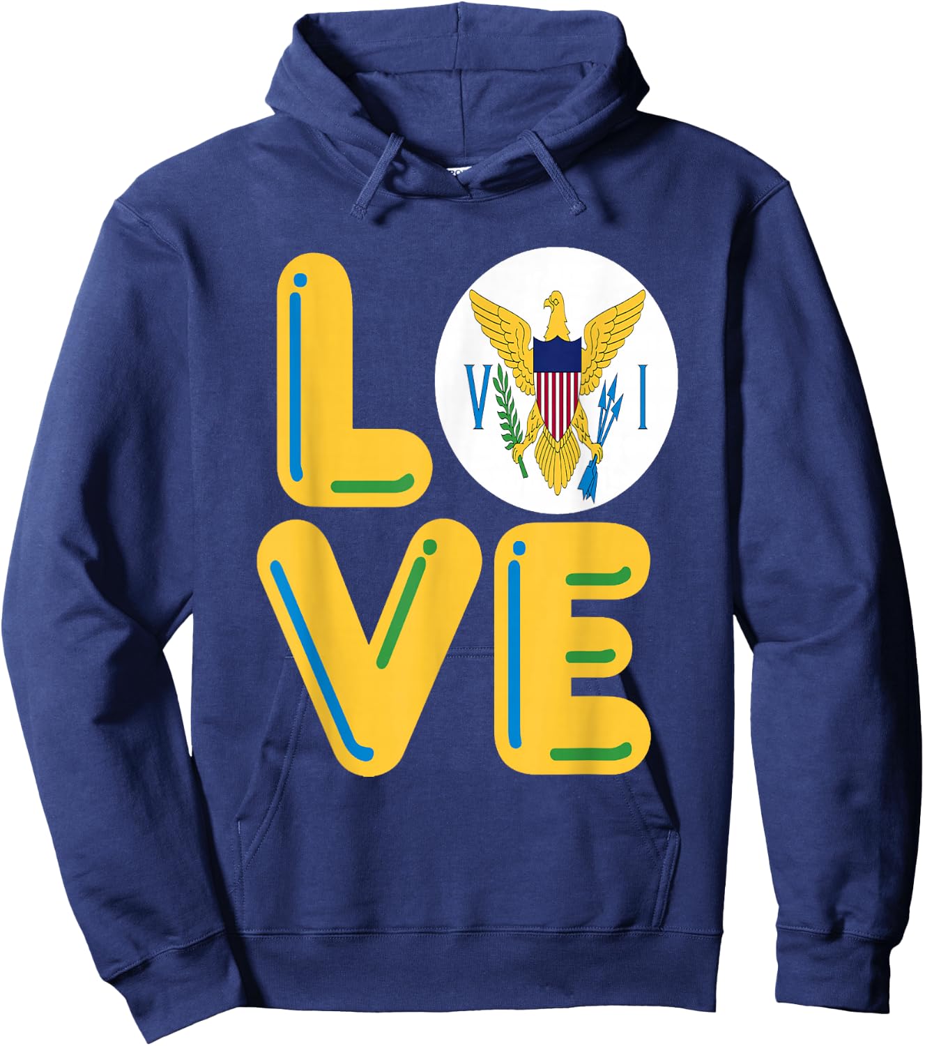 LOVE - Virgin Islands Hoodie - Hoodie | Navy