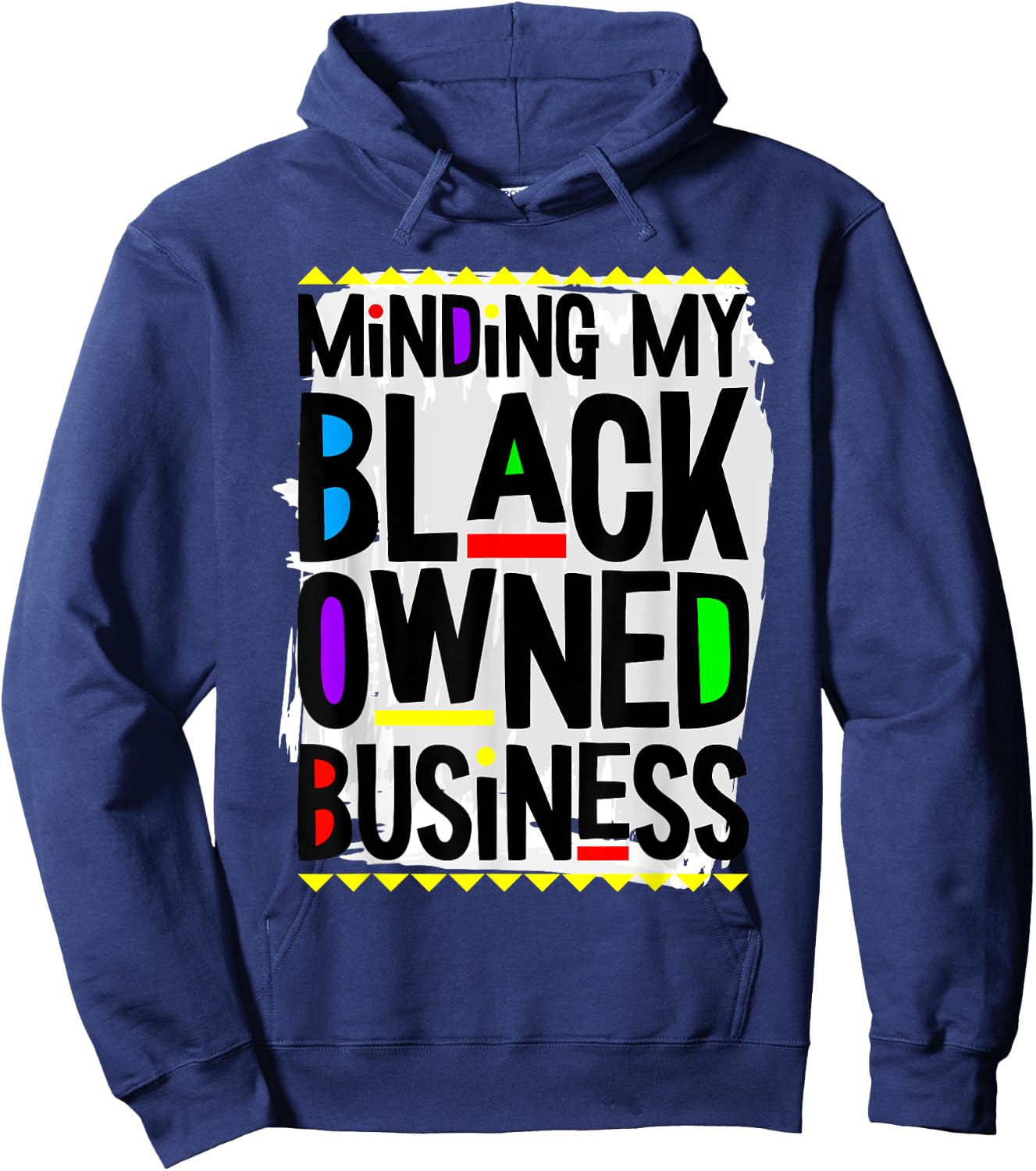 Black Owned Business Black History Month BLM Melanin Afro Hoodie - Hoodie | Navy