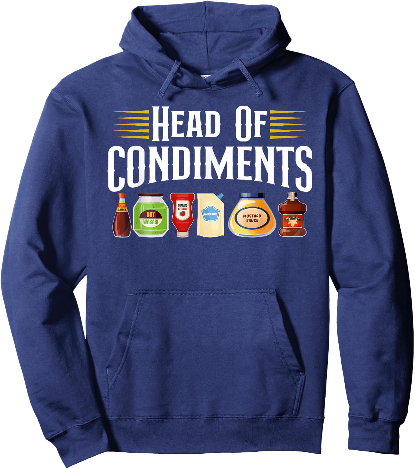 Head Of Condiments Barbecue Grill BBQ Party Meat Cooking Hoodie - Hoodie | Navy