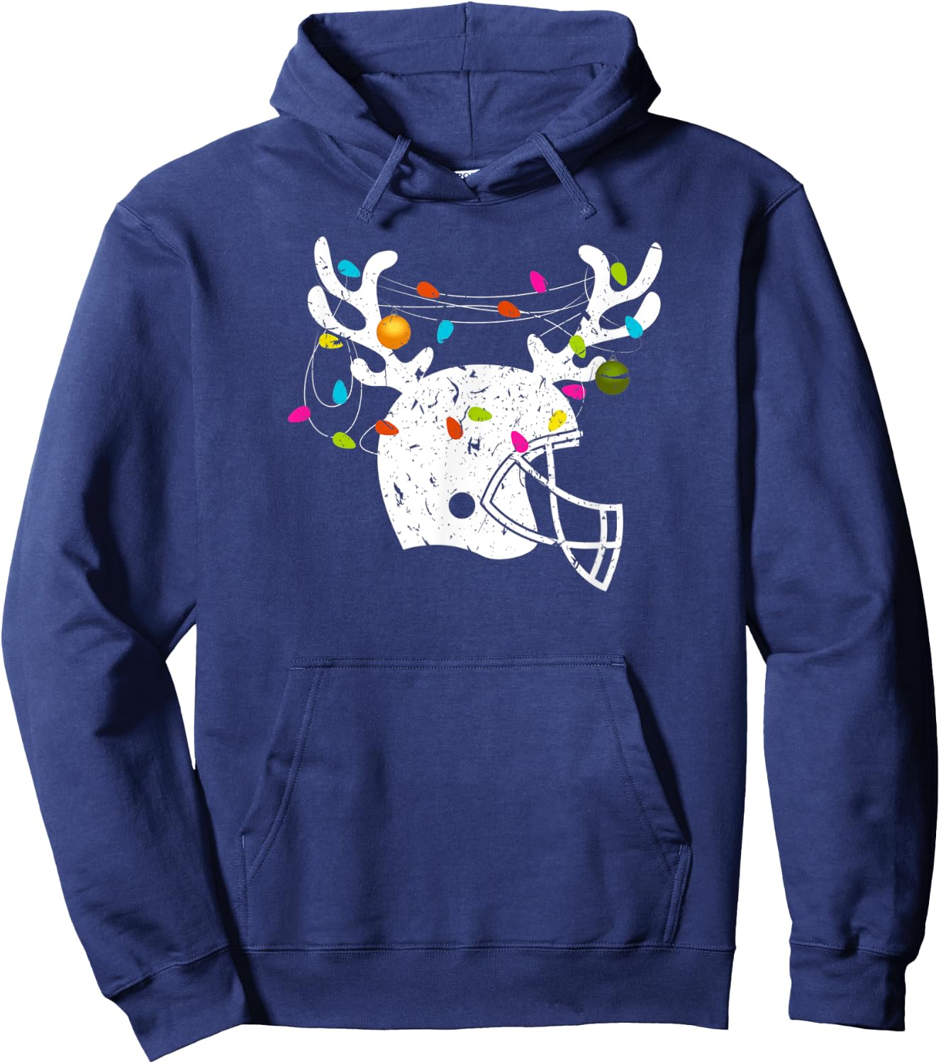 Christmas Football Helmet Men Boys Xmas Hoodie - Hoodie | Navy
