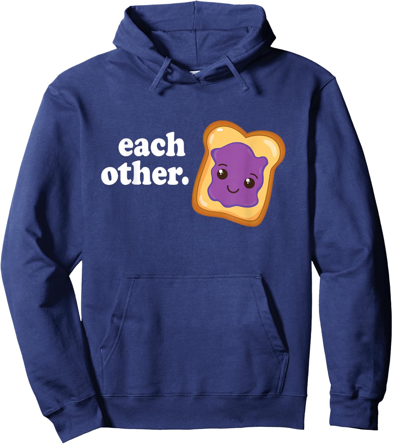 Peanut Butter & Jelly Women Men Valentine Matching Couple Hoodie - Hoodie | Navy