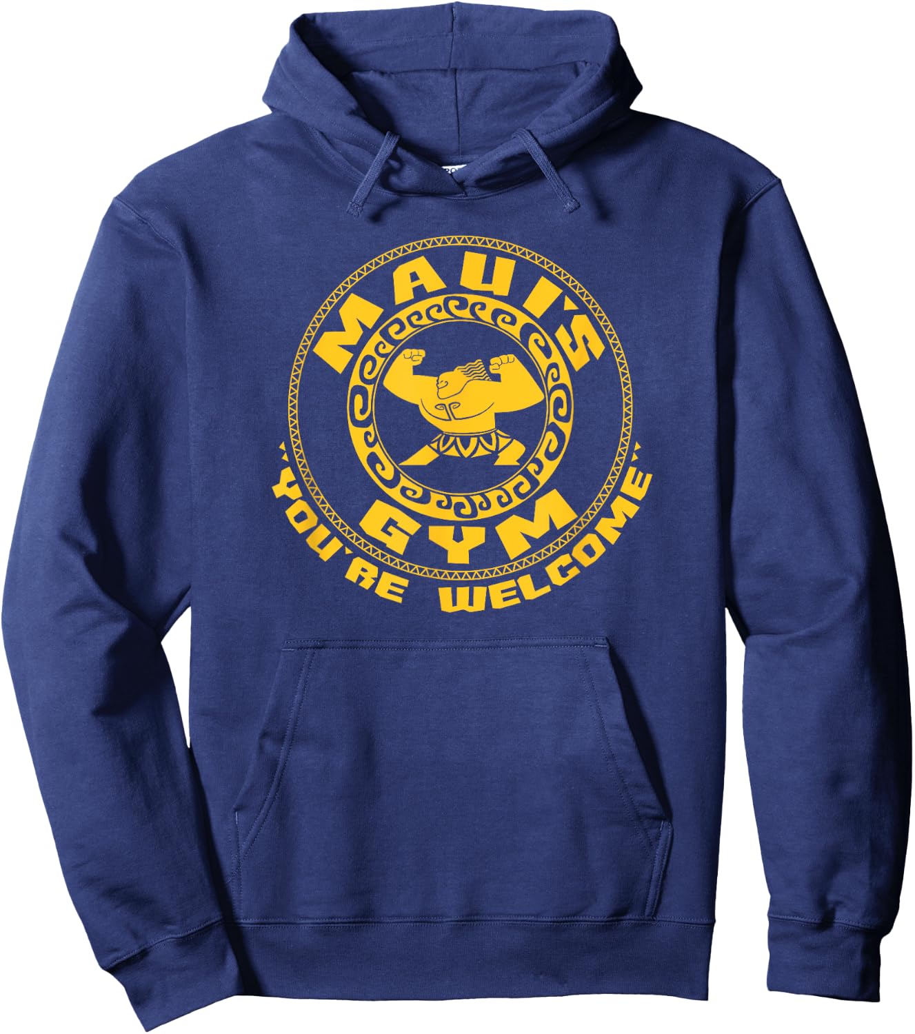 Disney Moana Maui's Gym Circle Logo Hoodie - Hoodie | Navy