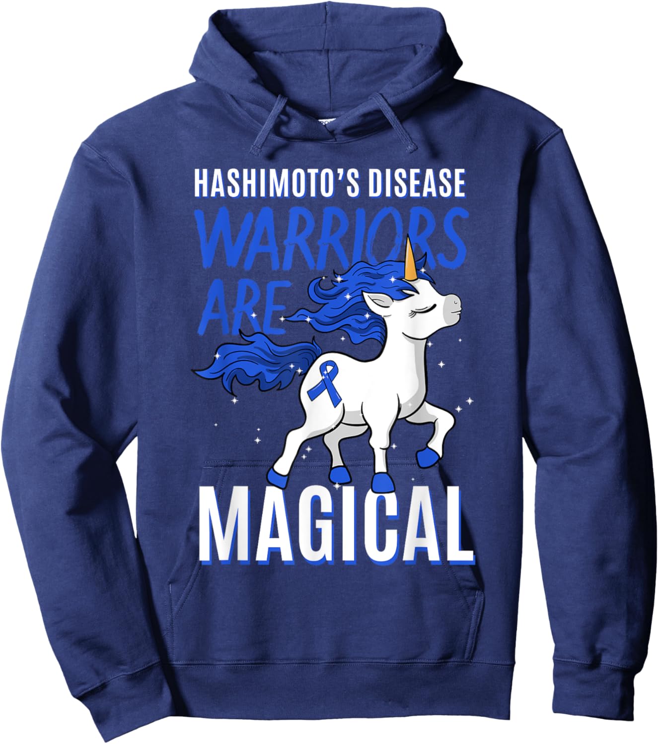 Hashimoto's Disease Chronic Lymphocytic Thyroiditis Unicorn Hoodie - Hoodie | Navy