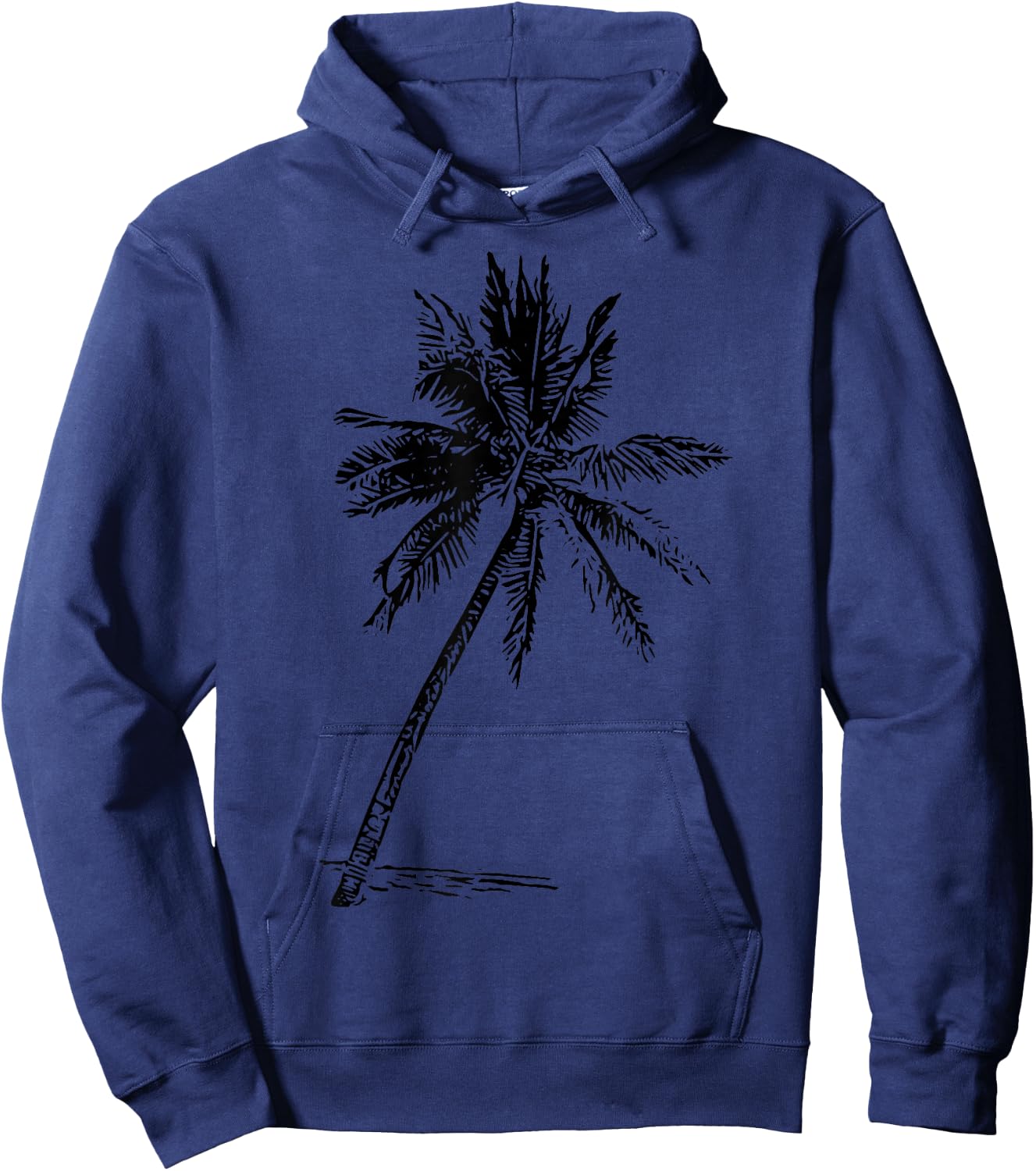 Palm Beachwear Beach Outfit Surfing Aloha Retro Palm Tree Hoodie - Hoodie | Navy
