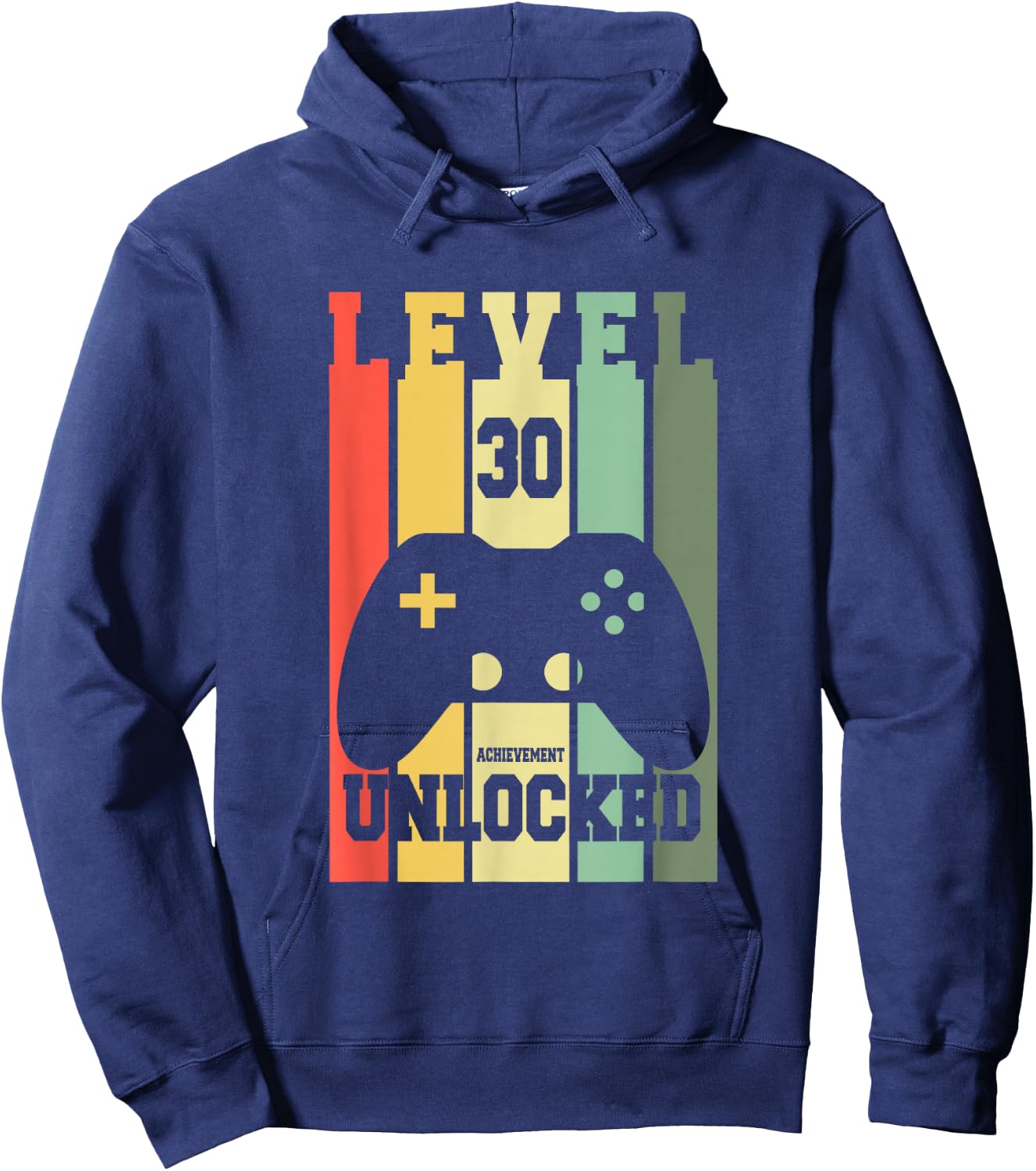 Level 30 Achievement Unlocked 30th - Birthday Nerdy 30 Hoodie - Hoodie | Navy
