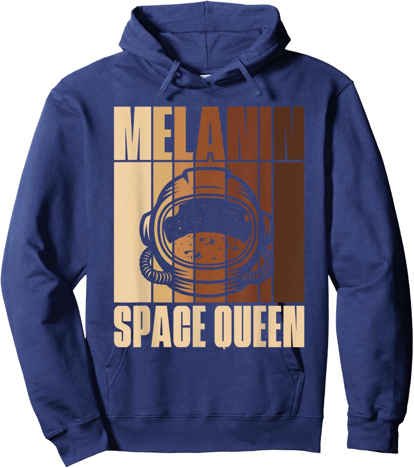 Melanin Space Queen, African American Astronaut Hoodie - Hoodie | Navy