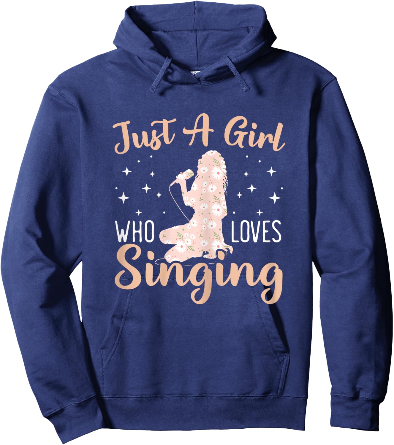 Just A Girl Who Loves To Sing Professional Singer Music Hoodie - Hoodie | Navy