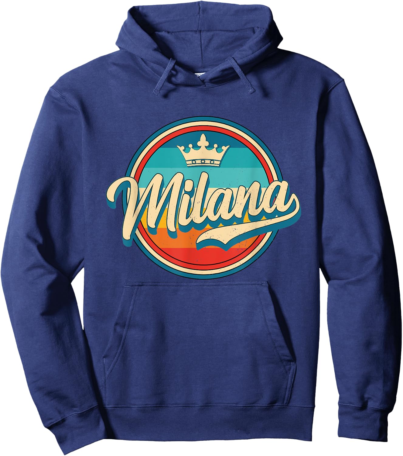 Milana retro name funny vintage first name Milana Hoodie - Hoodie | Navy