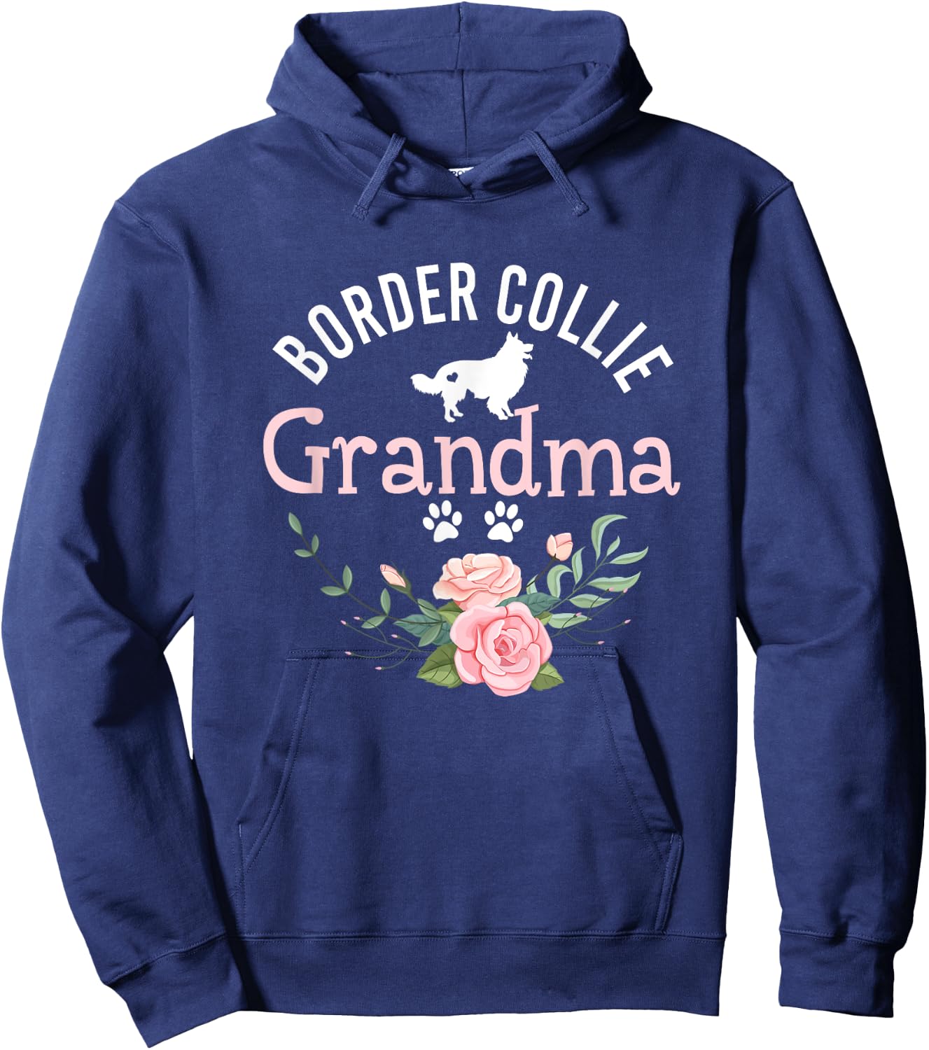 Border Collie Grandma Gifts Cute Dog Lover Christmas Hoodie - Hoodie | Navy