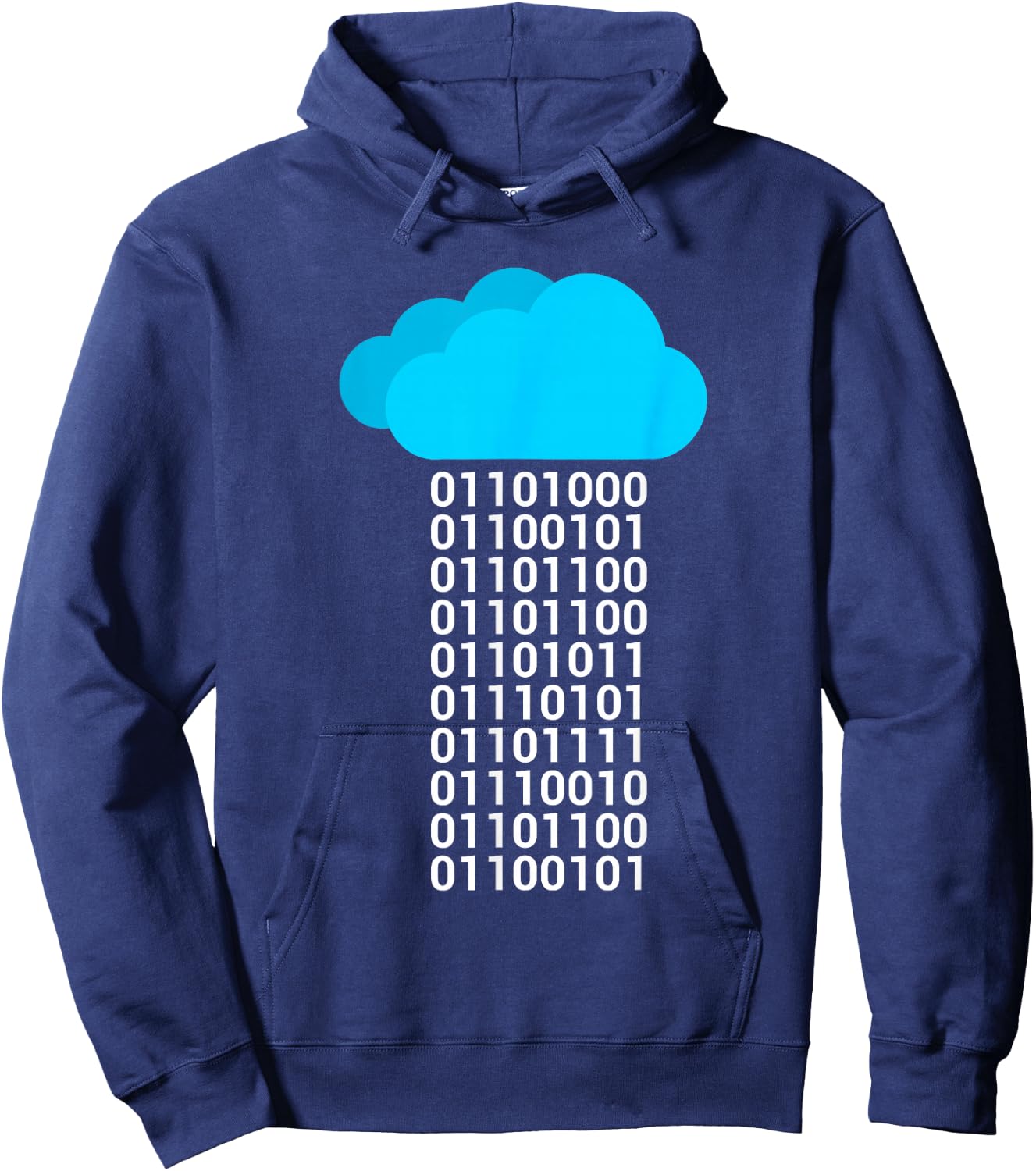Funny Programmer Cloud Big Data Developer Nerd Binary Hoodie - Hoodie | Navy