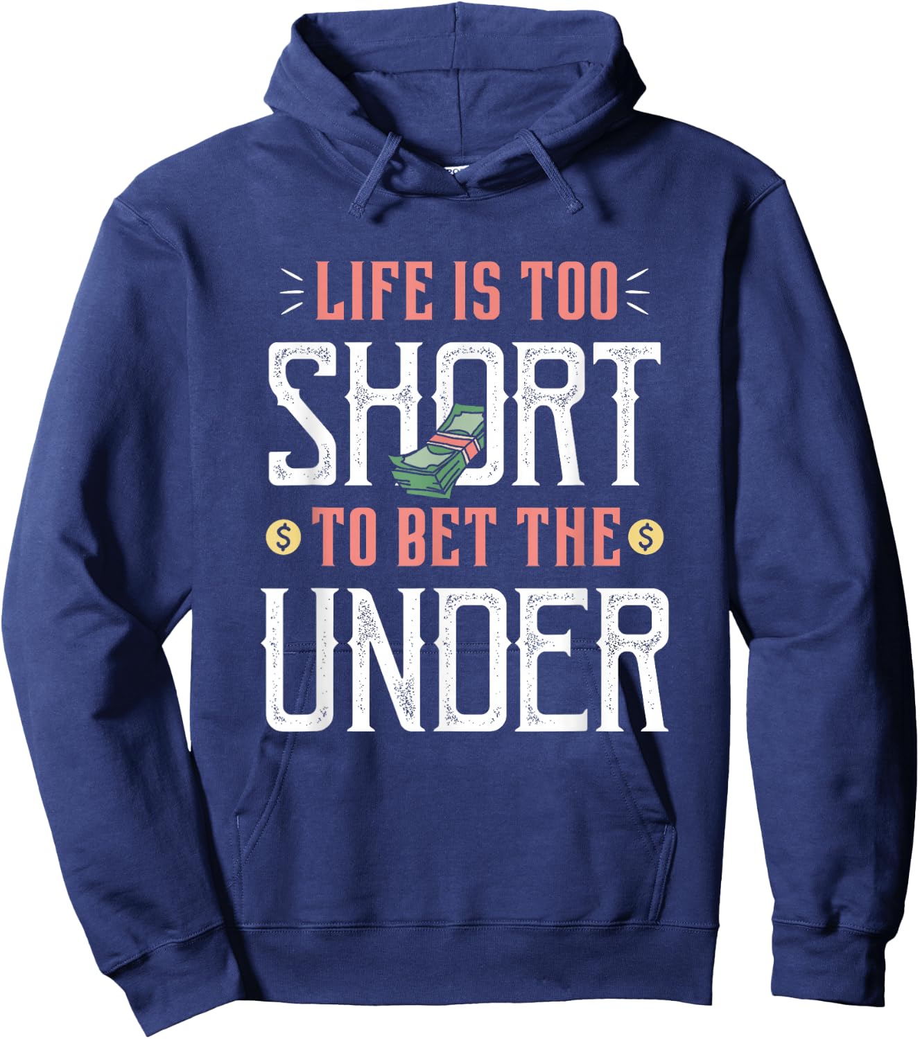 Bet the Over Retro Vintage Sports Betting Gambling Hoodie - Hoodie | Navy