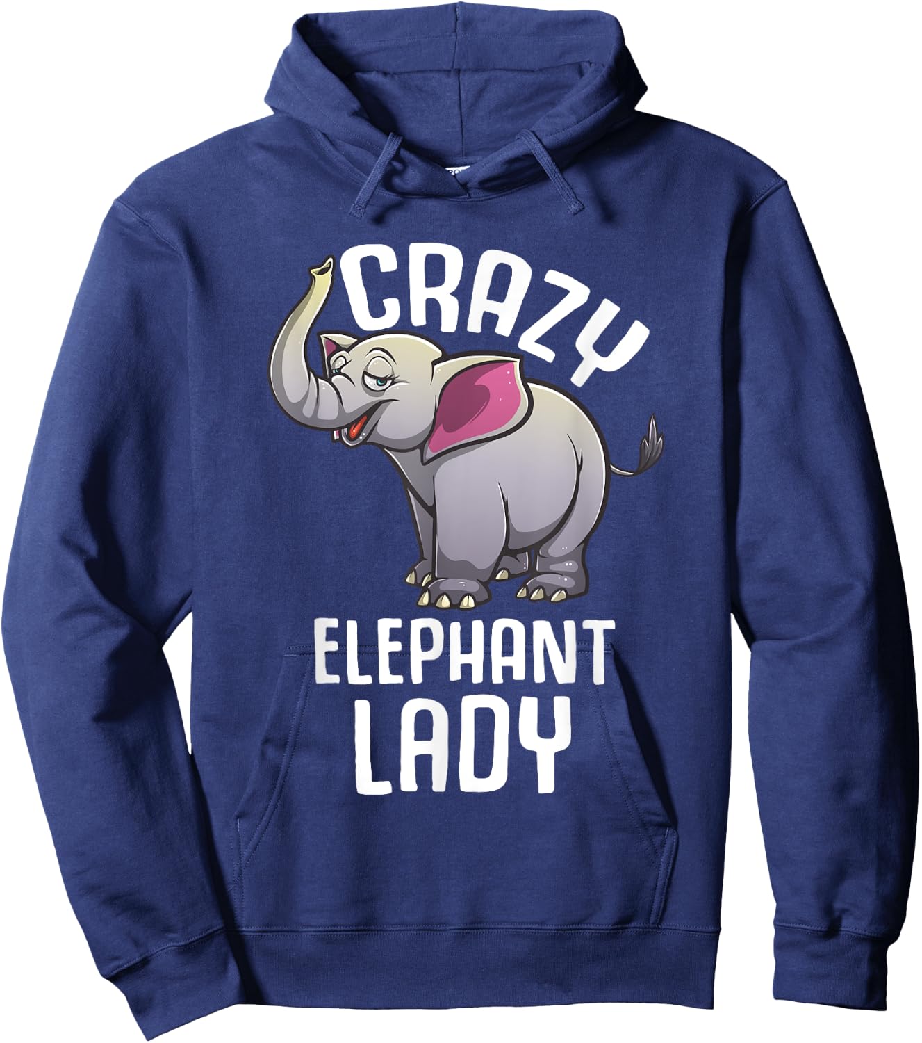 Funny Elephant Girl Lady Zoo Safari Elephant Lover Hoodie - Hoodie | Navy