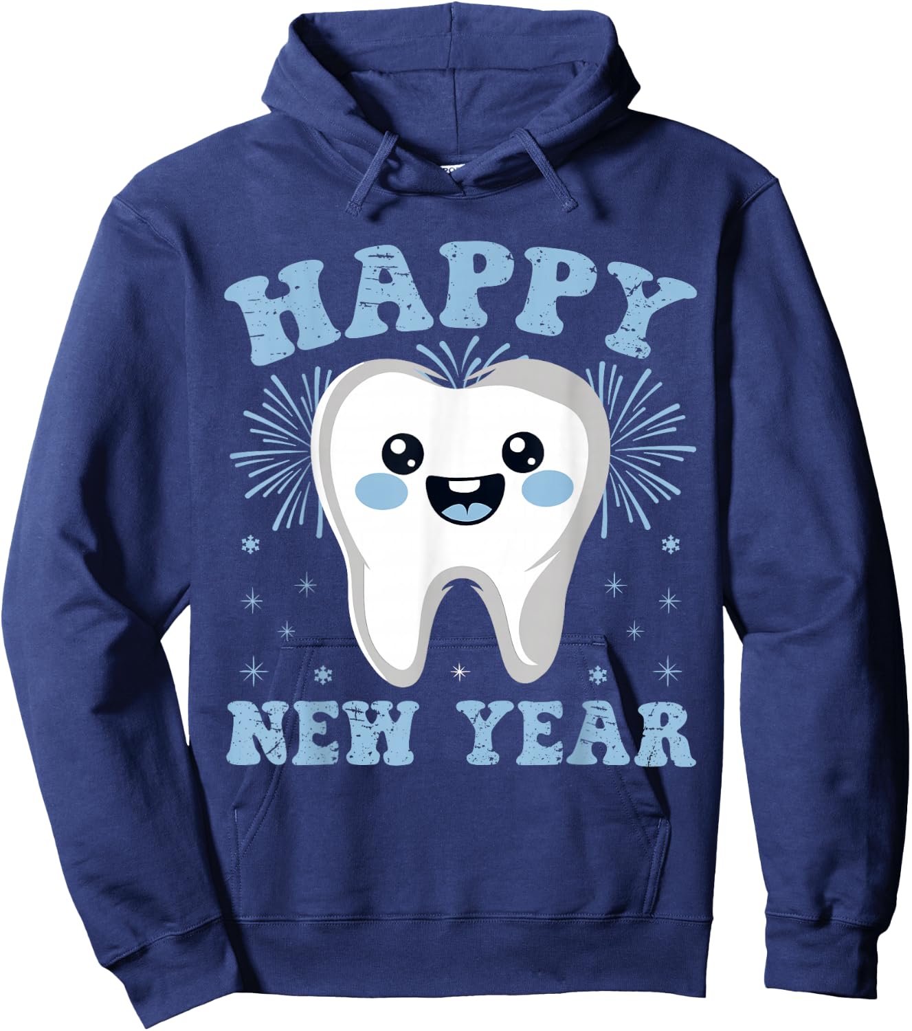 Happy New Year Tooth Dental New Year's Eve Party Dentist Hoodie - Hoodie | Navy