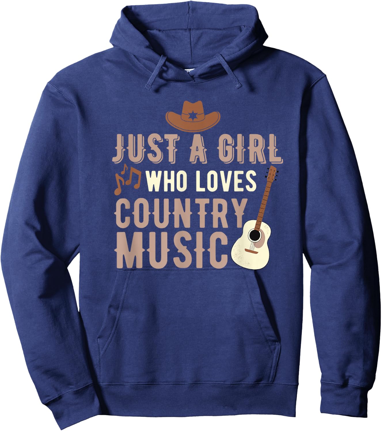 Just A Girl Who Loves Country Music Small Hoodie - Hoodie | Navy