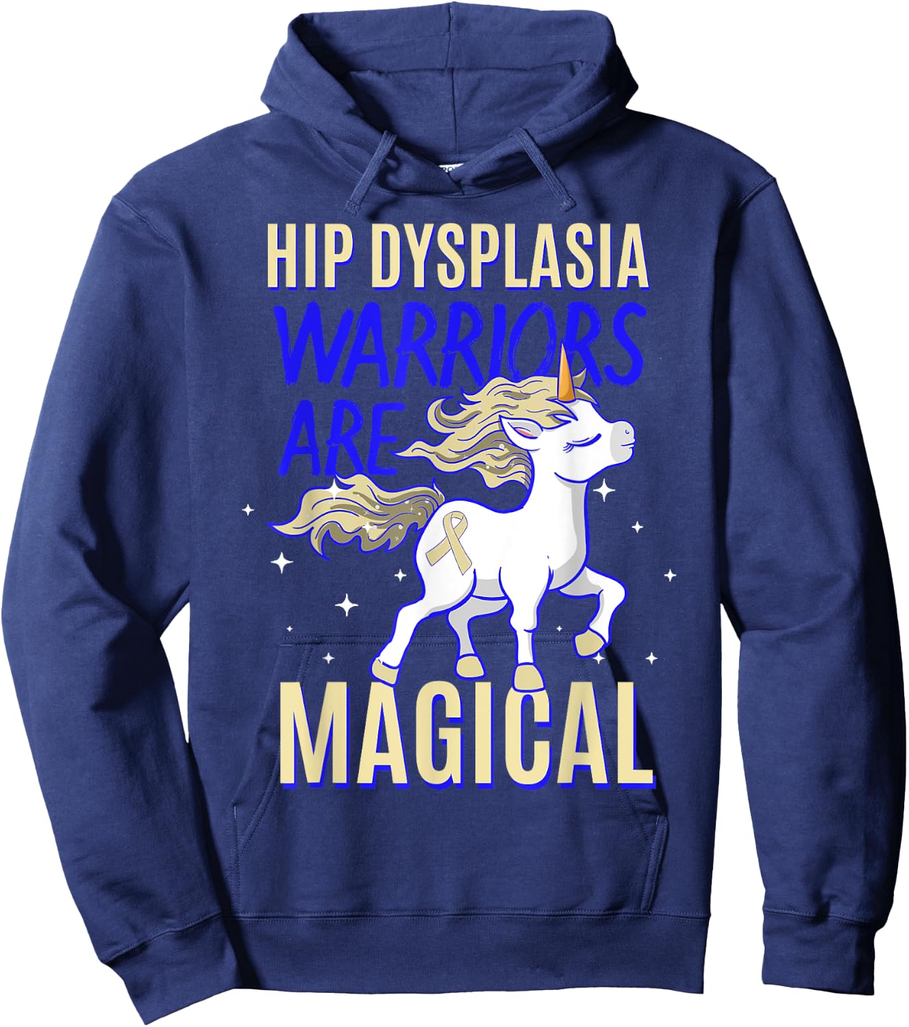 Hip Dysplasia Warrior Awareness Unicorn Lover DDH Supporter Hoodie - Hoodie | Navy