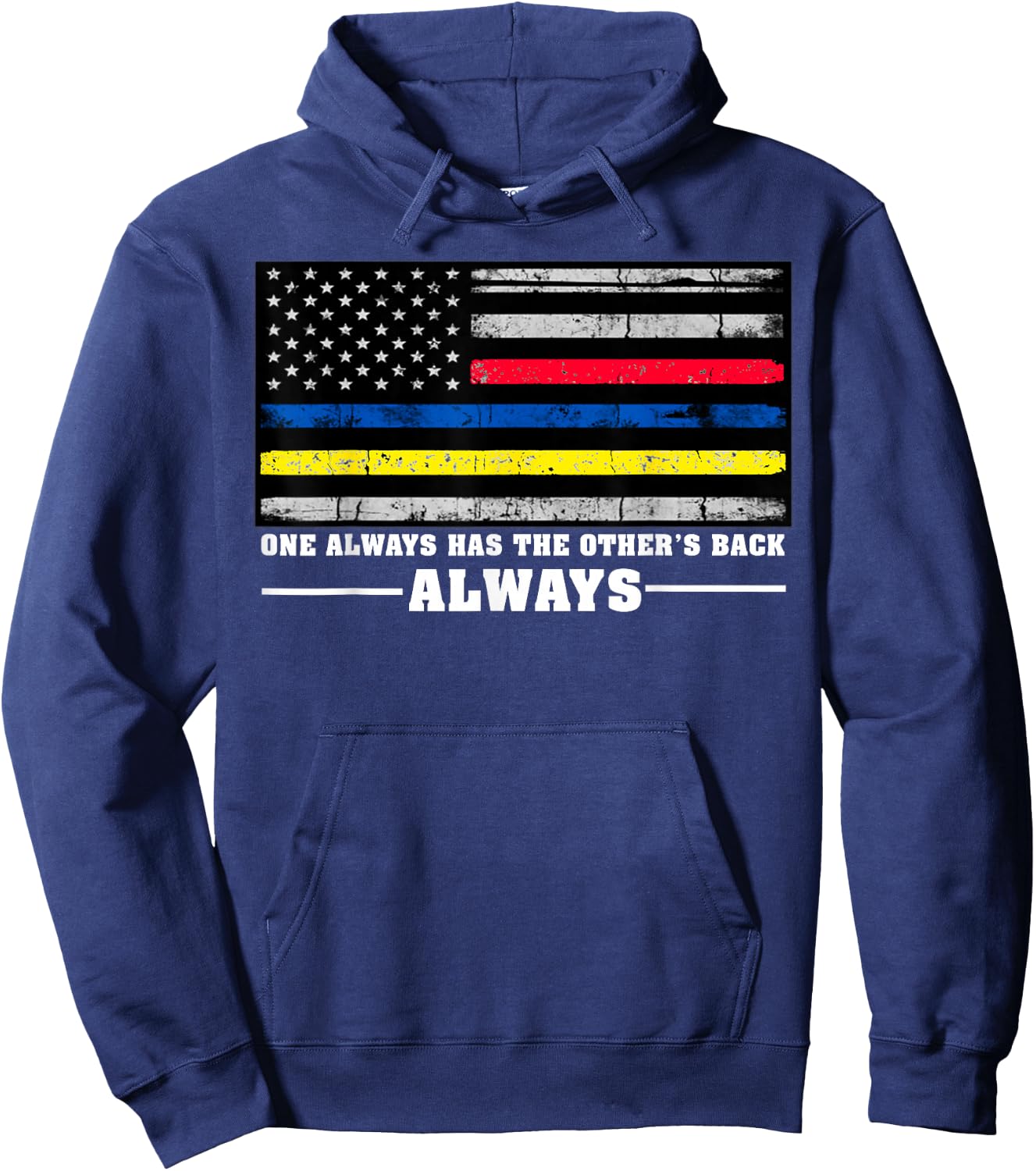 Thin Gold Line Thin Blue Line Thin Red Line Dispatcher Shirt Hoodie - Hoodie | Navy