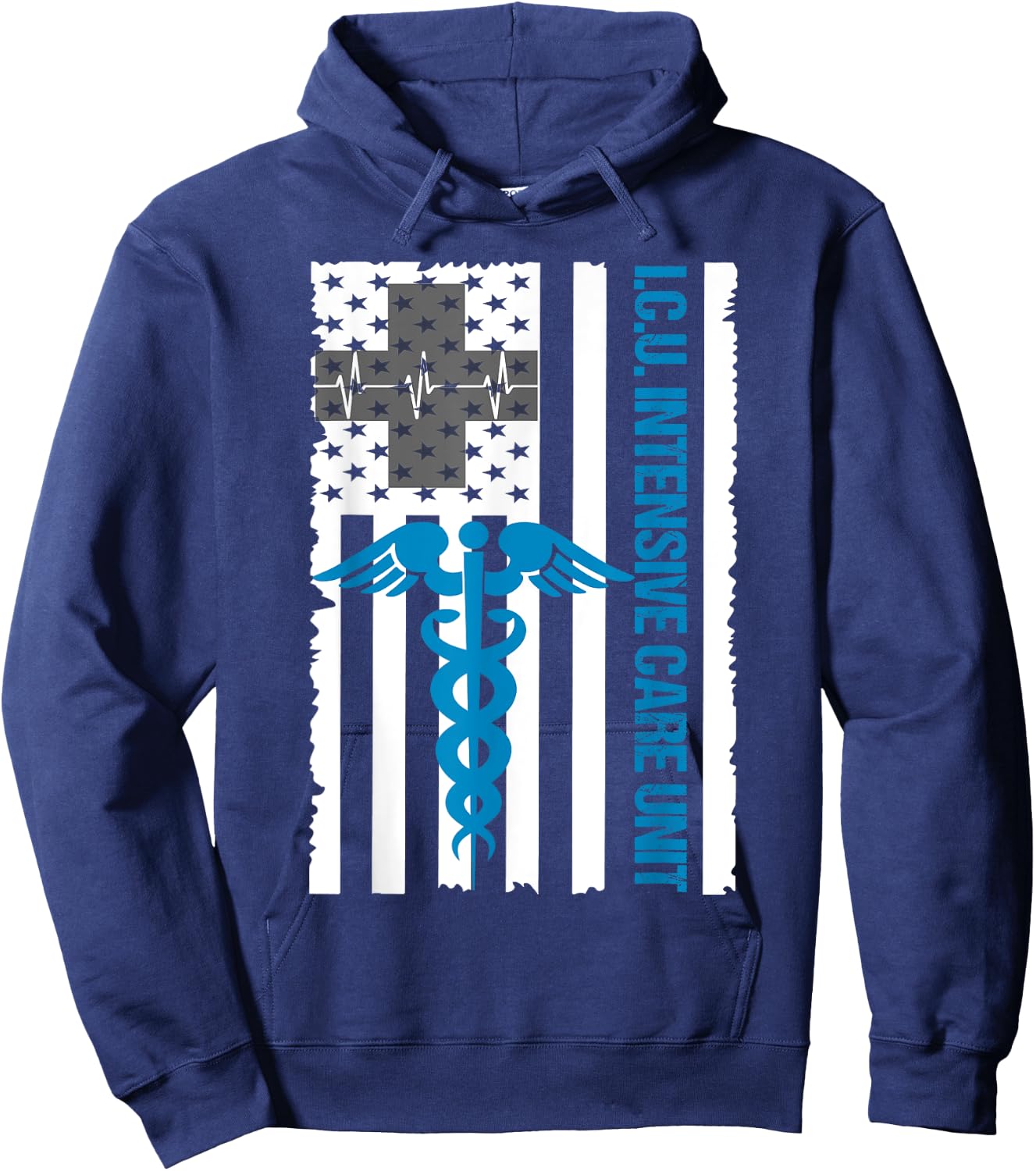 ICU Nurse Intensive Care Unit Staff Shirt Hoodie - Hoodie | Navy