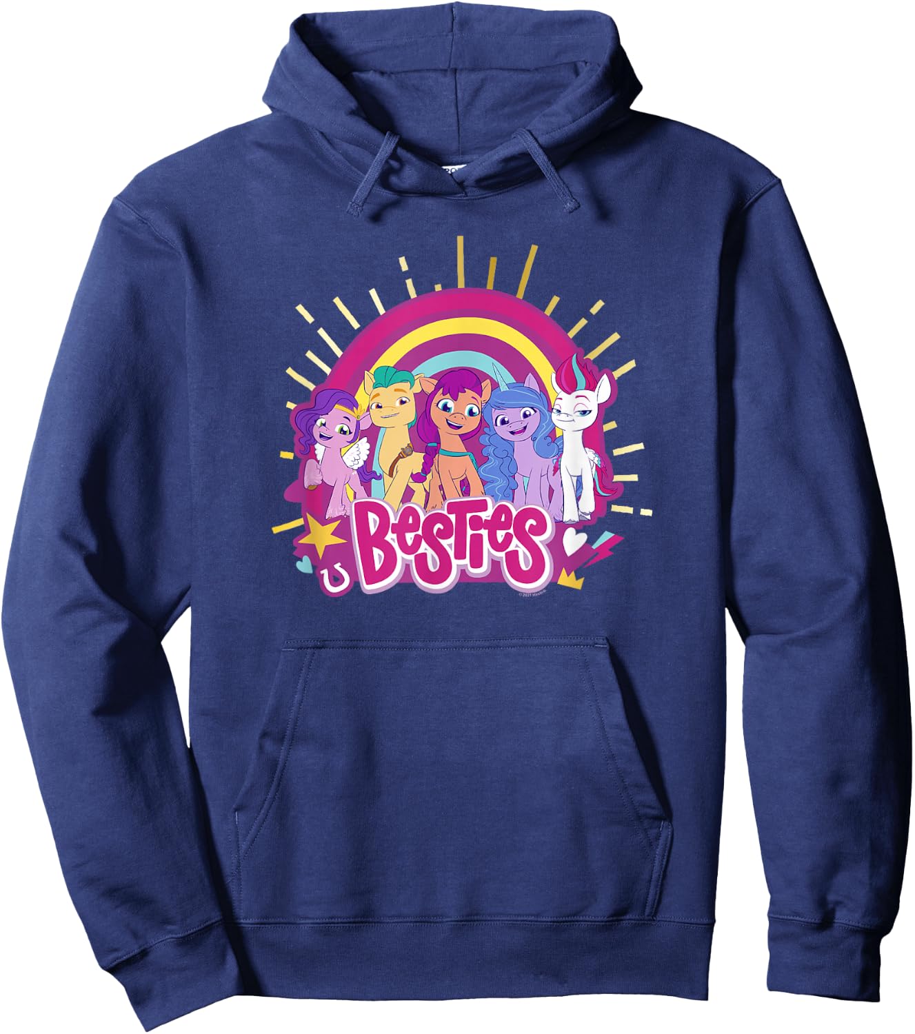 My Little Pony: A New Generation Besties Group Rainbow Hoodie - Hoodie | Navy