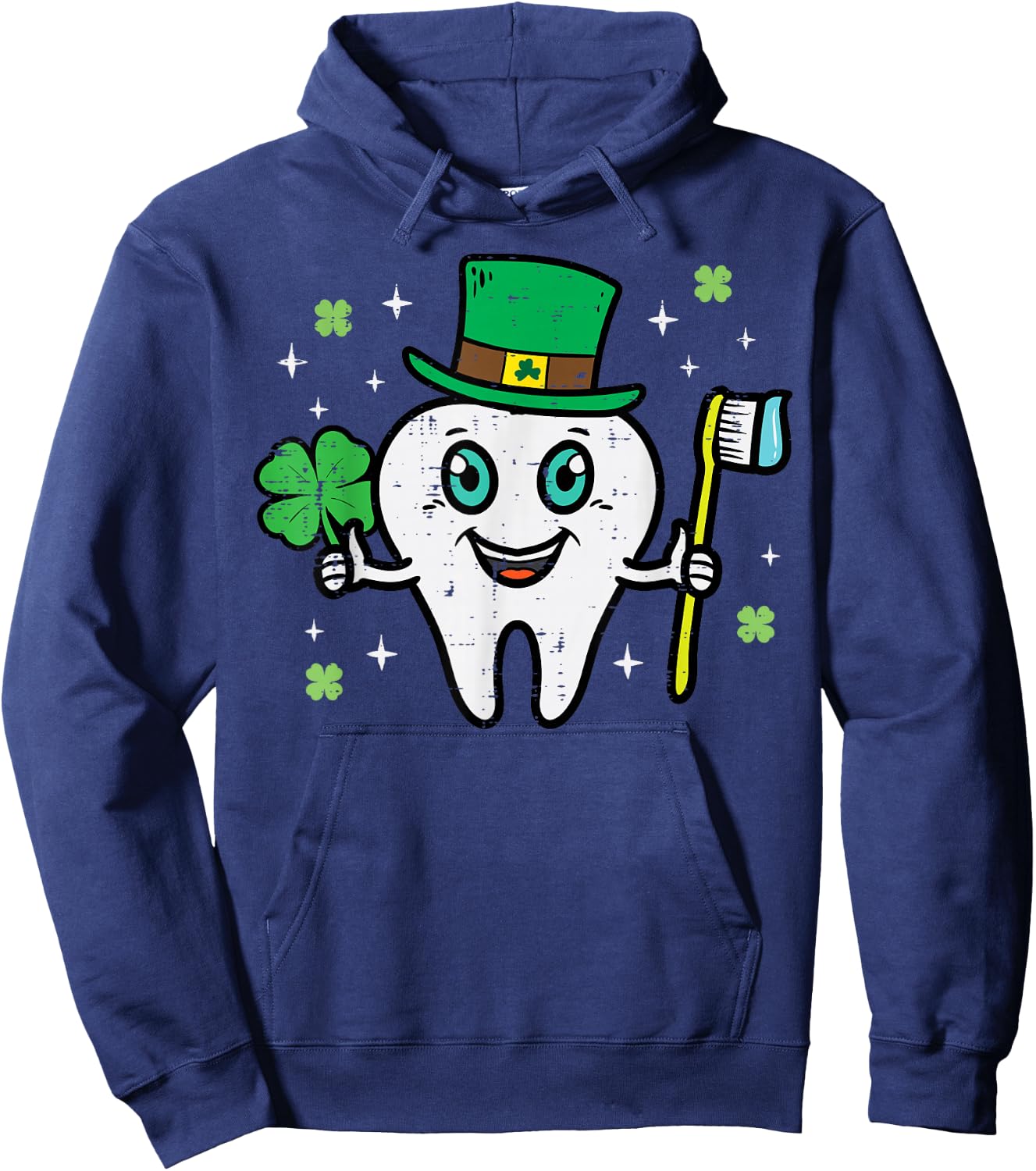 St Patricks Day Dental Tooth Saint Paddys Dentist Men Women Hoodie - Hoodie | Navy