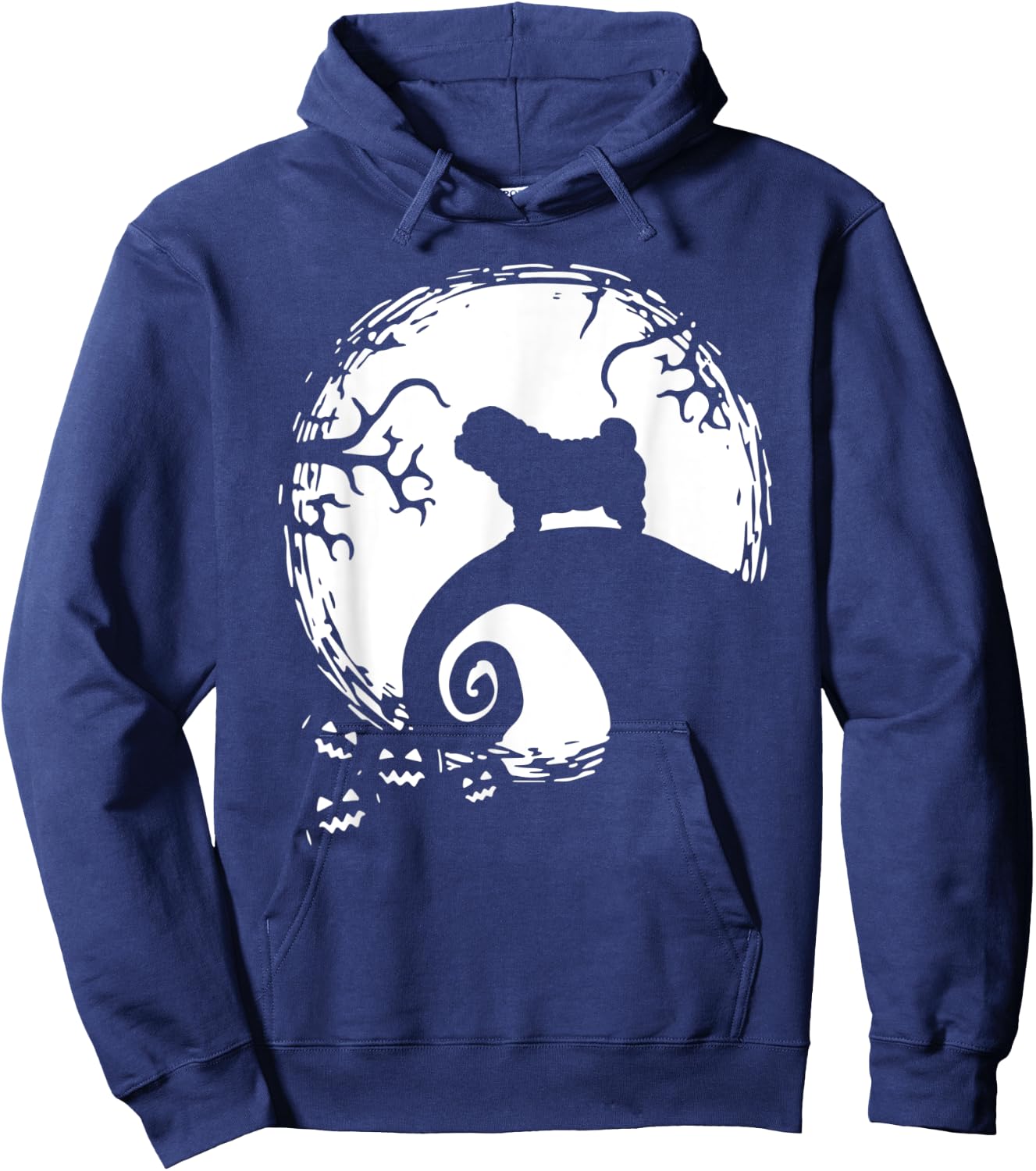 Shar Pei Moon Halloween Hoodie - Hoodie | Navy