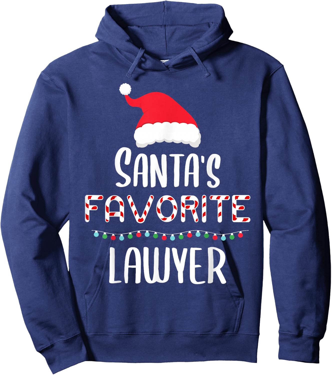Santas Favorite Lawyer Pajamas - Xmas Lawyer Costume Hoodie - Hoodie | Navy