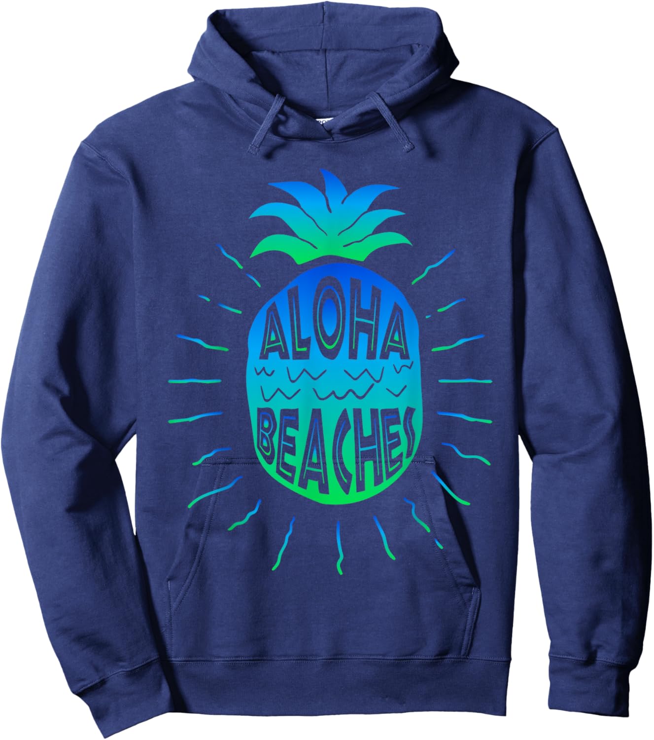 Aloha Beaches | Hawaii Beach Summer Vacation Men Women Gifts Hoodie - Hoodie | Navy