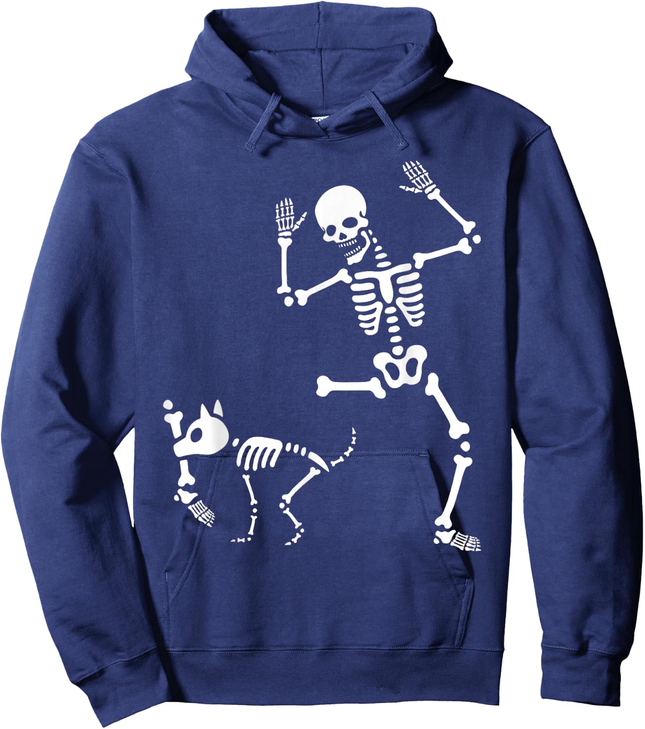 Skeleton Bones Halloween Dog Trick Or Treating Puppy Breeder Hoodie - Hoodie | Navy