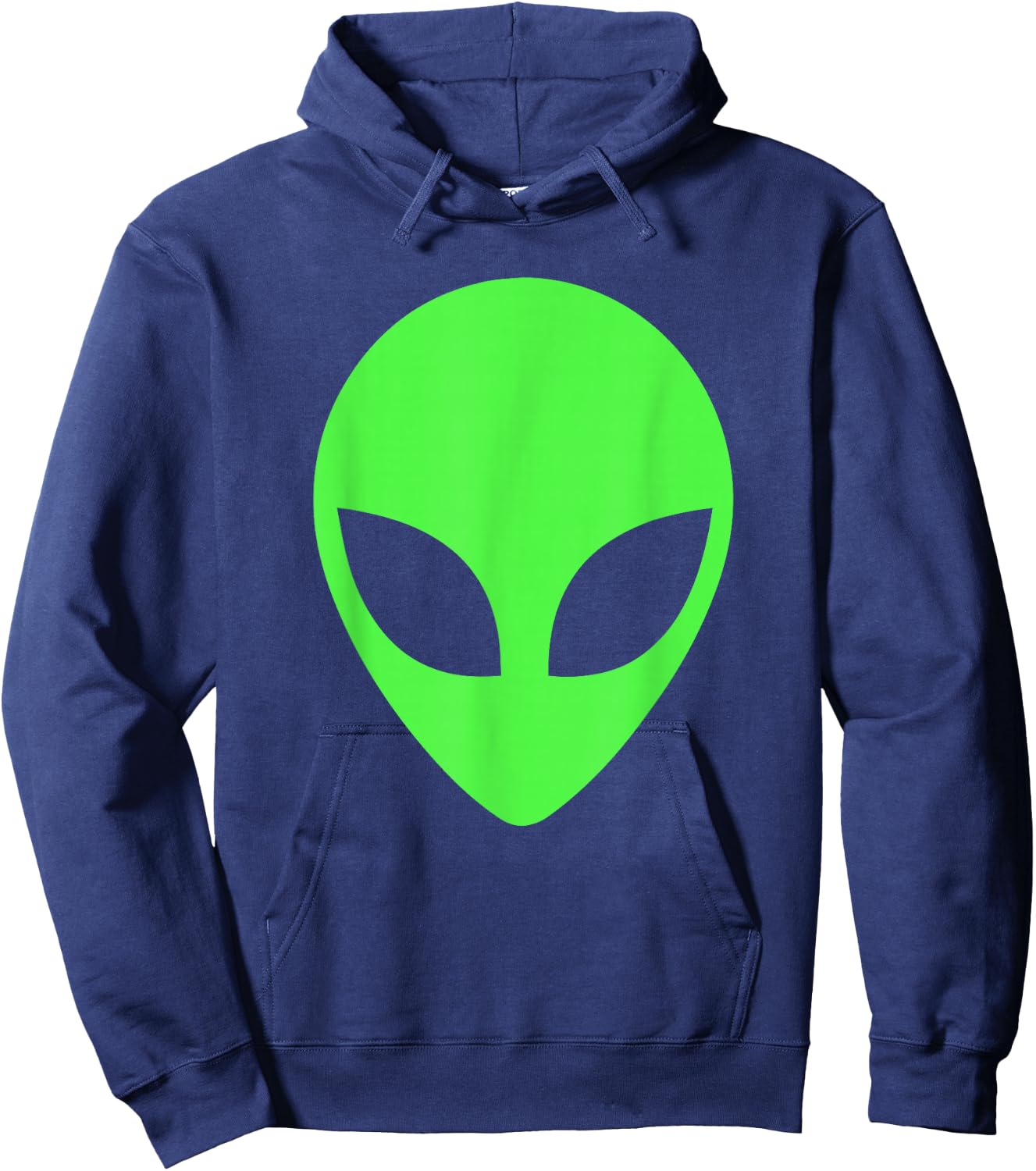 Green Alien Head - Alien Hoodie - Hoodie | Navy