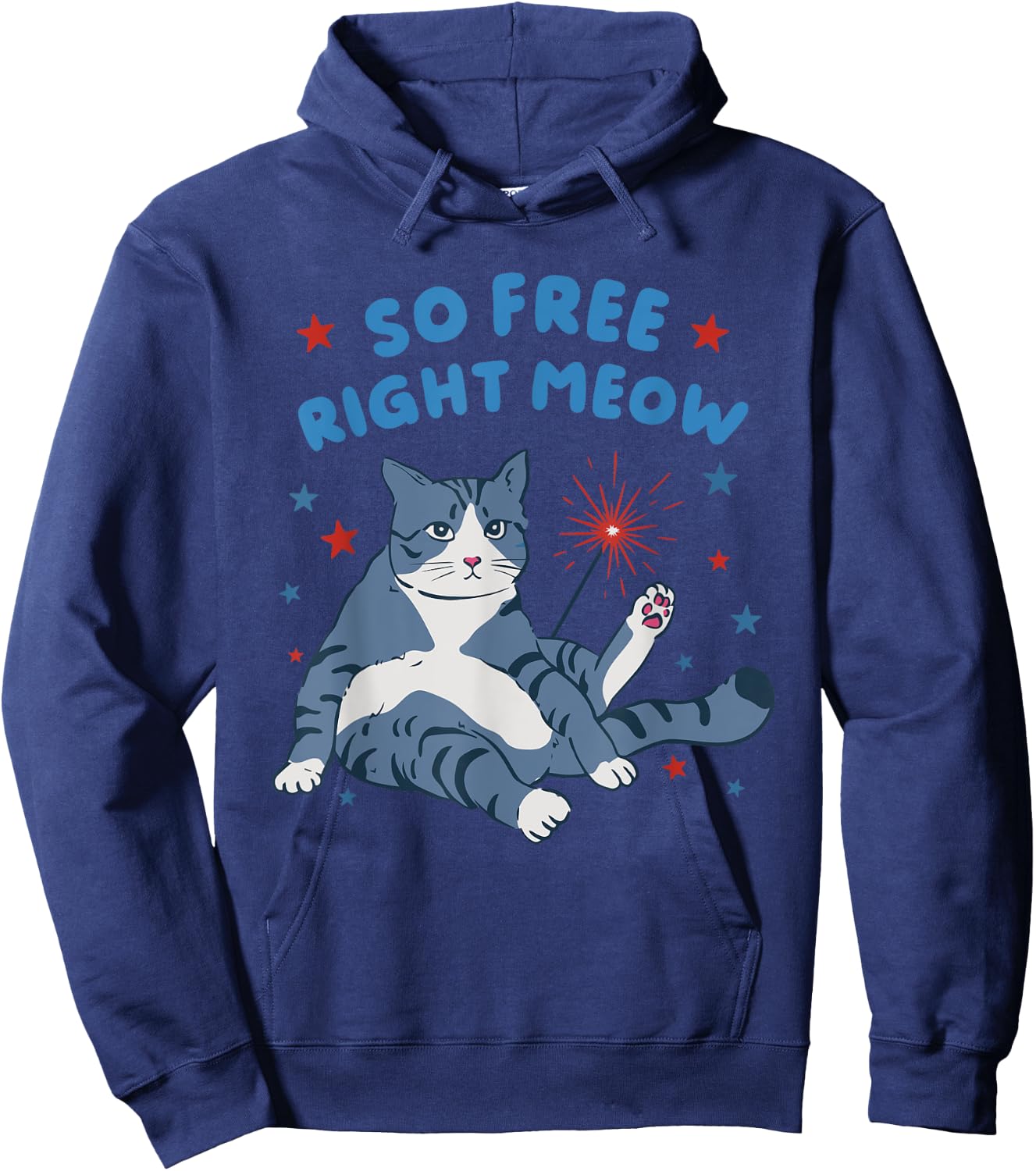 So Free Right Meow Hoodie - Hoodie | Navy