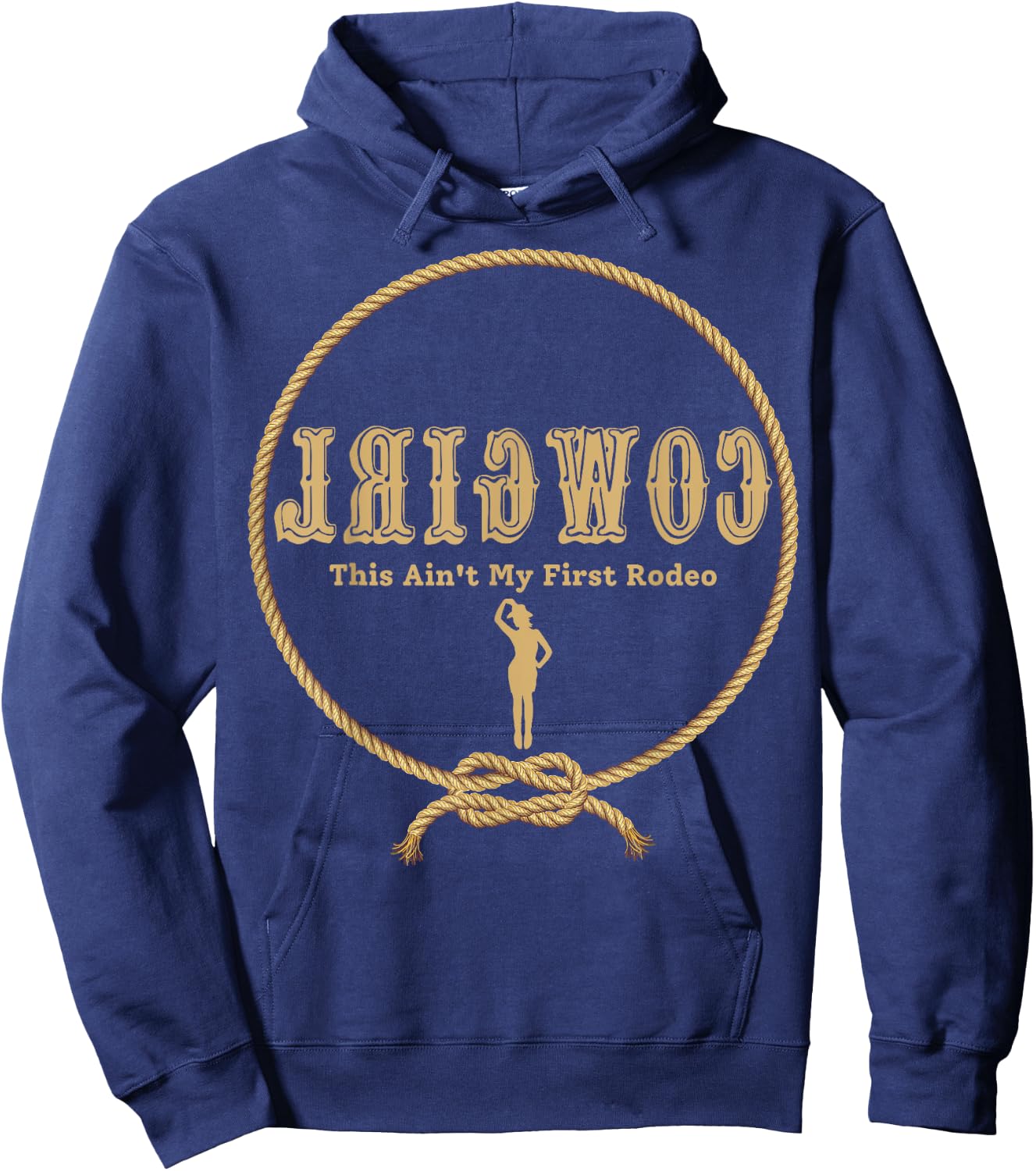 Rodeo Cowboys Cowgirls Apparel Reverse Cowgirl Funny Cowgirl Hoodie - Hoodie | Navy