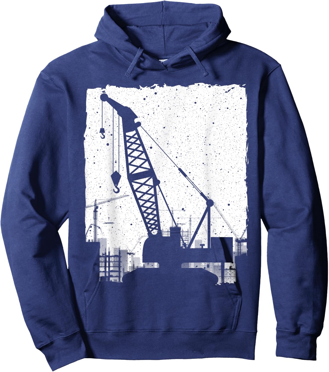 Funny Crane Art Men Women Crane Operator Heavy Equipment Hoodie - Hoodie | Navy