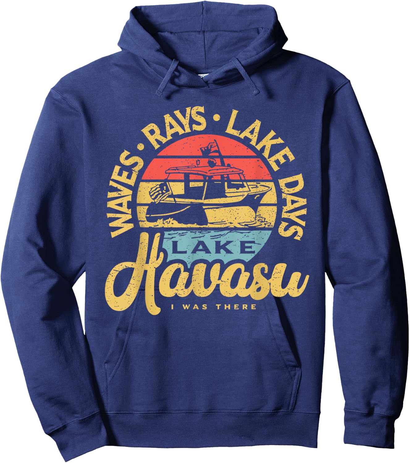 Lake Havasu Arizona Boat Sandbar Party Summer Vacation Men Women Hoodie - Hoodie | Navy